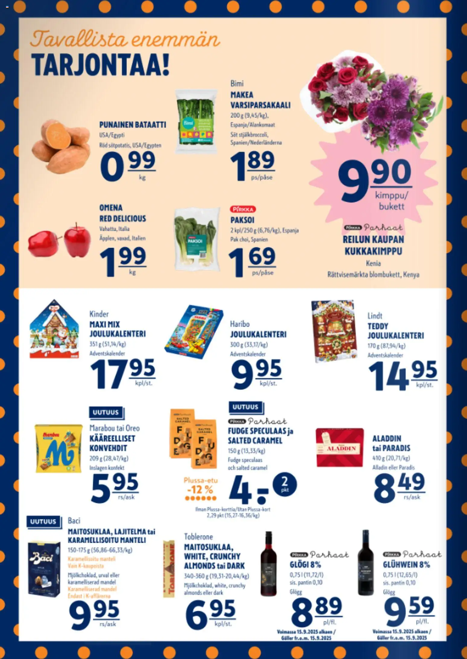K-Supermarket tarjoukset – voimassa 13.11.2025 alkaen | Sivu: 2 | Tuotteet: Joulukalenteri, Oreo, Bataatti