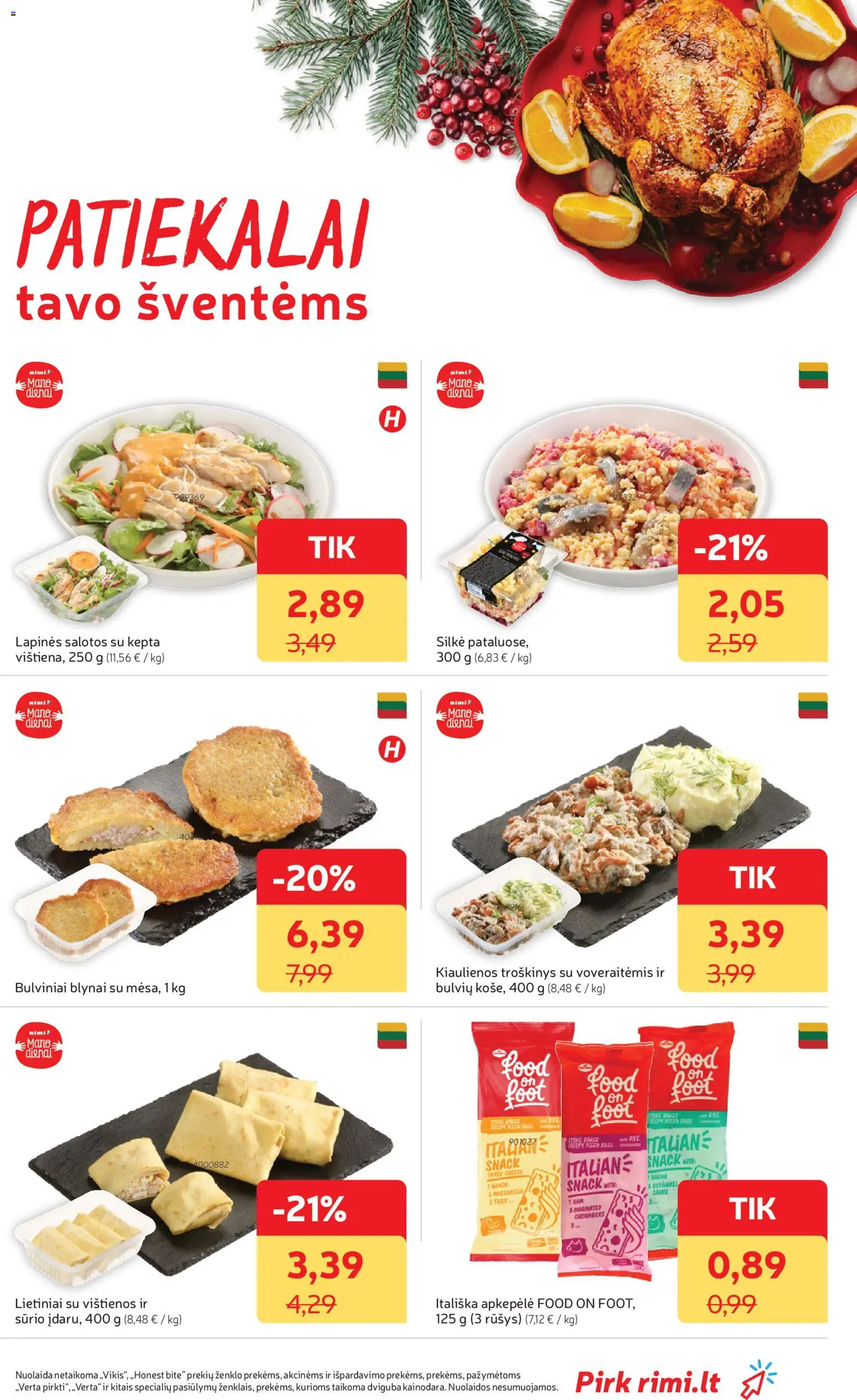 Rimi akcijos nuo 18.11.2025 | Puslapis: 15 | Prekių: Salotos, Vištienos, Kiaulienos, Silkė