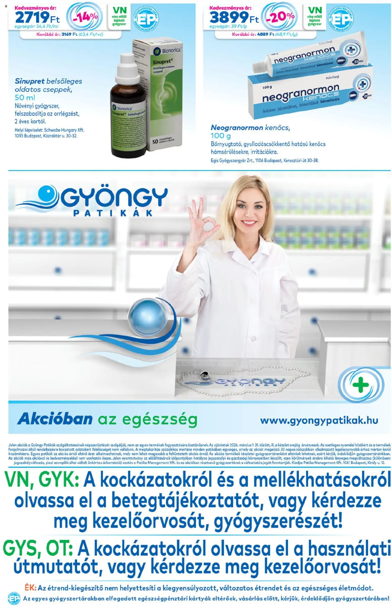 Gyöngy Patikák akciós ujság - amely érvényes a következő dátumtól: 01.03.2026 | Oldal: 20