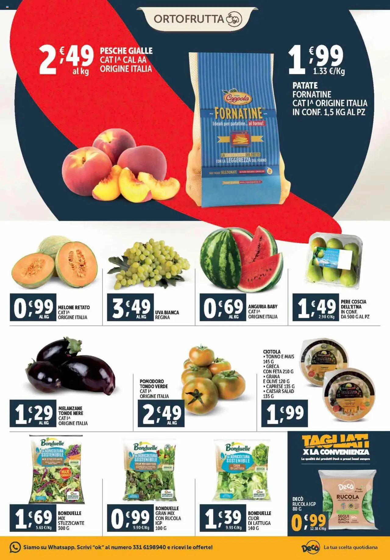 Volantino Decò del 21.08.2025 | Pagina: 5 | Prodotti: Patatine, Patate, Anguria, Melone