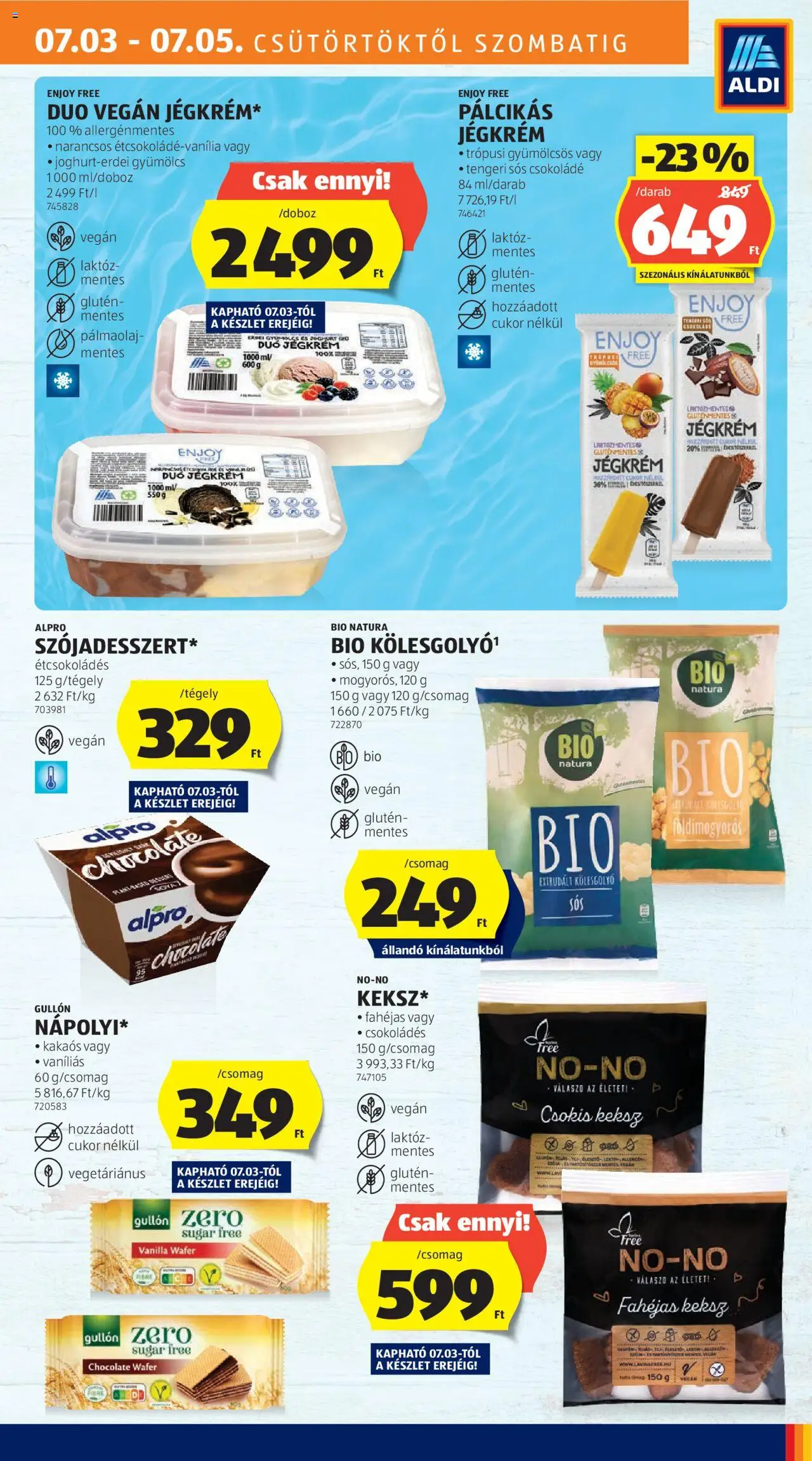 Aldi akciós ujság - amely érvényes a következő dátumtól: 03.07.2025 | Oldal: 19 | Termékek: Kölesgolyó, Joghurt, Csokoládé, Keksz