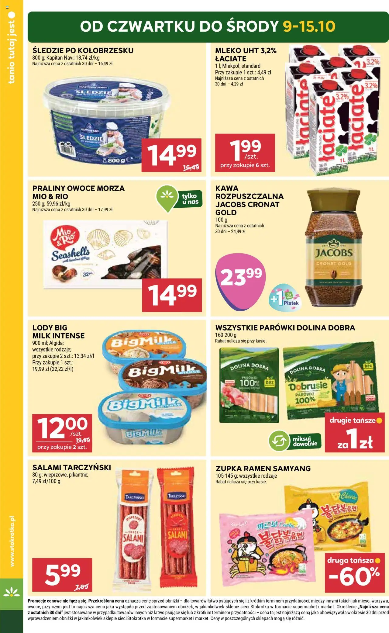 Stokrotka Gazetka - Market od 09.10.2025 | Strona: 2 | Produkty: Salami, Warzywa, Owoce, Owoce morza