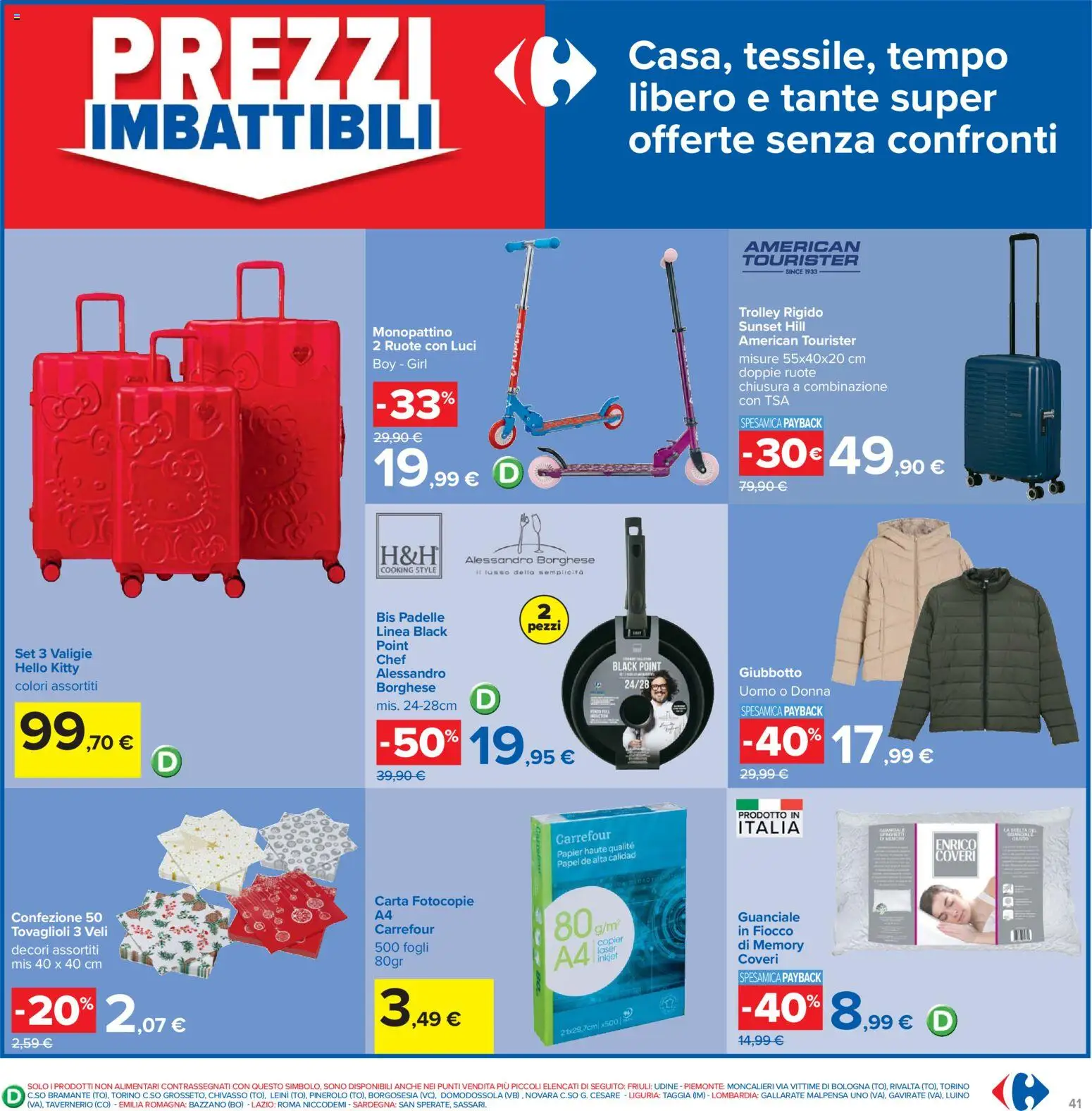 Volantino Carrefour del 16.12.2025 | Pagina: 41 | Prodotti: Monopattino, Trolley, Guanciale