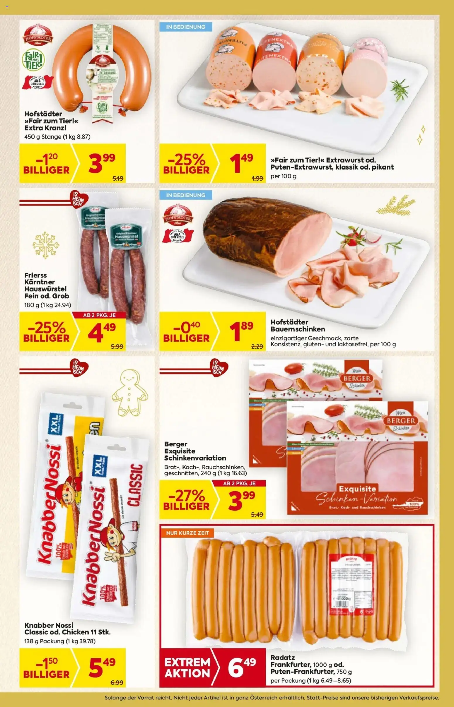 Billa Flugblatt - Kitzbuehel, Zell Am Ziller, Brixlegg gültig ab 20.11.2025 | Seite: 11 | Produkte: Schinken