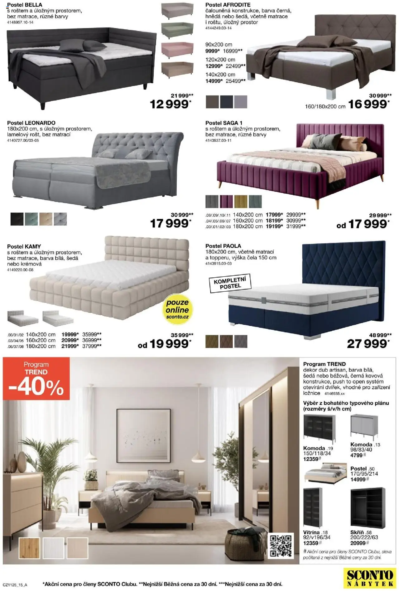 Sconto nábytek leták od 27.08.2025 | Strana: 15 | Produkty: Vitrína, Nábytek, Postel, Matrace