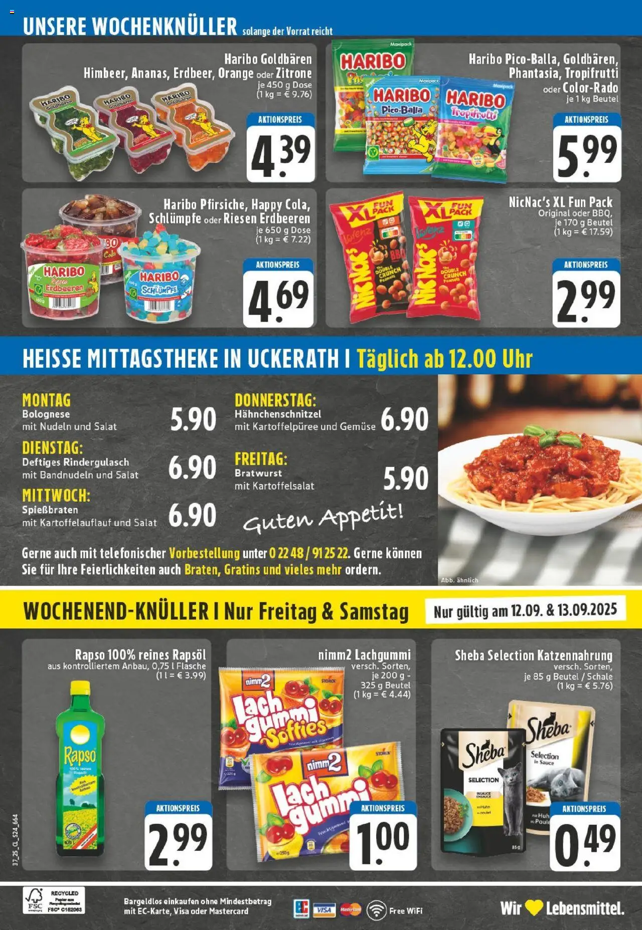 Edeka prospekt Hennef - Uckerath	 – gültig ab 07.09.2025 | Seite: 24 | Produkte: Sheba, Rapsöl, Bratwurst, Salat