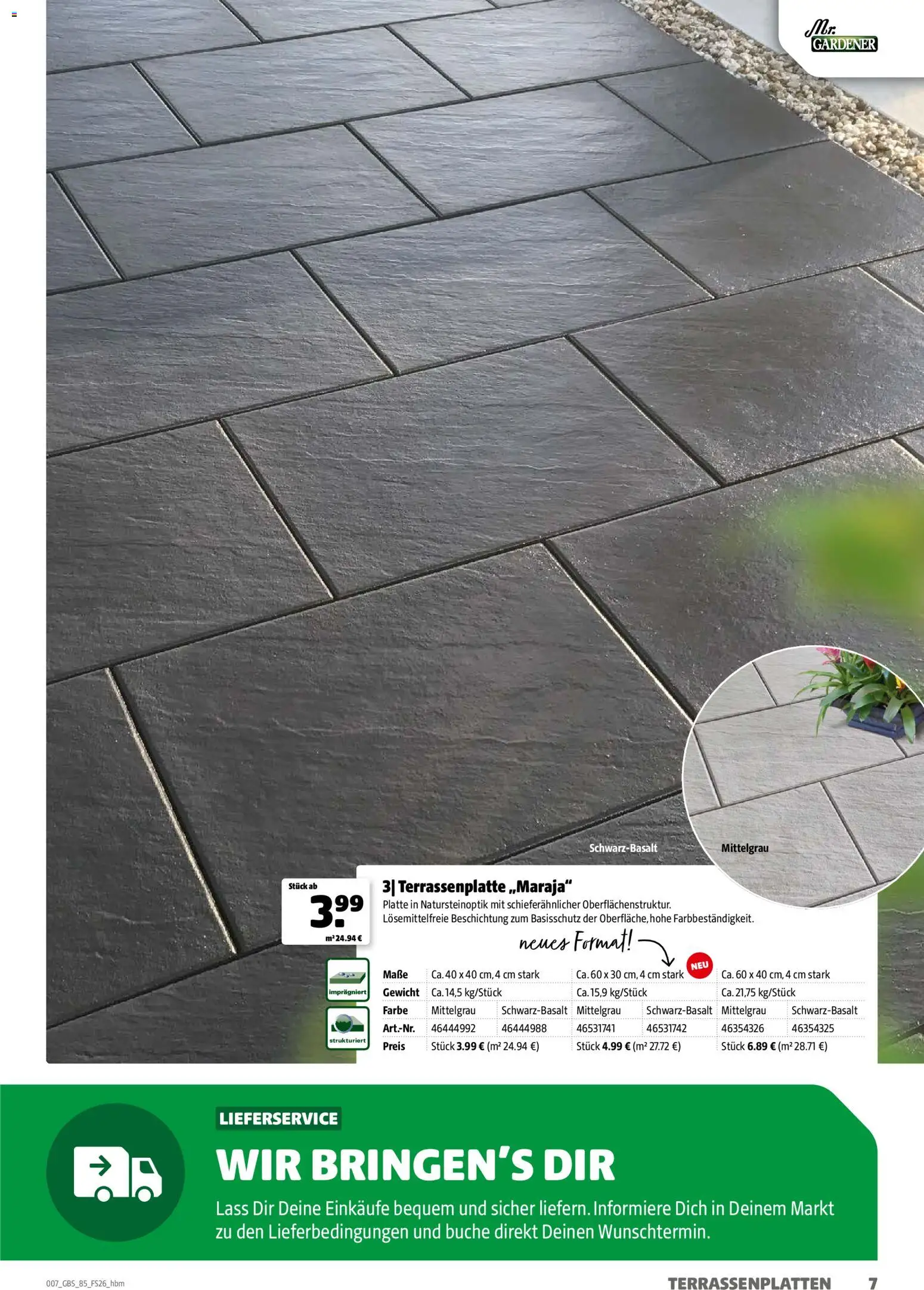 Hagebau Gartenbaustoffsortiment – gültig ab 02.03.2026 | Seite: 7 | Produkte: Gewicht