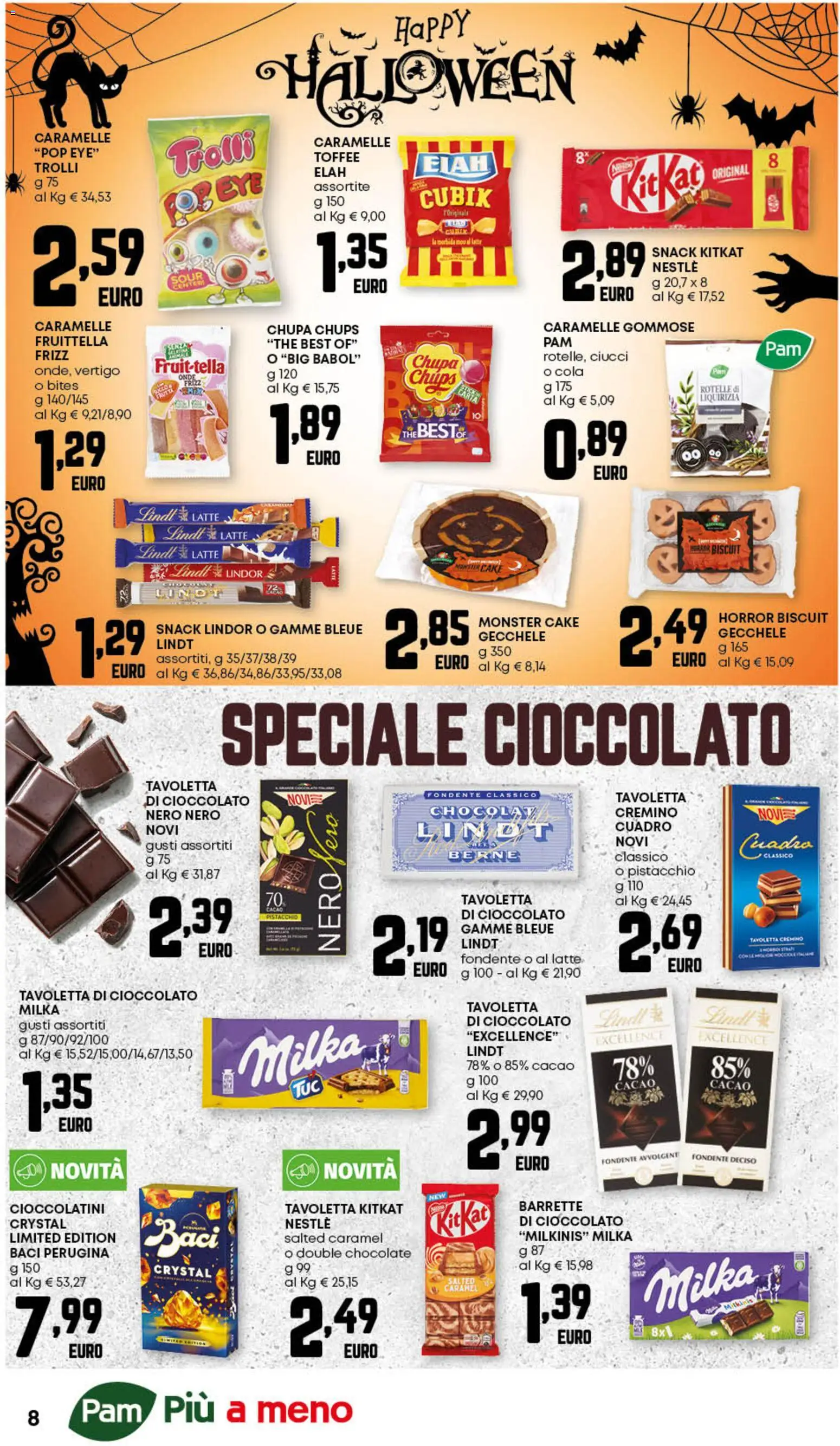Volantino PAM del 23.10.2025 | Pagina: 8 | Prodotti: Cioccolato, Latte, The, Cacao