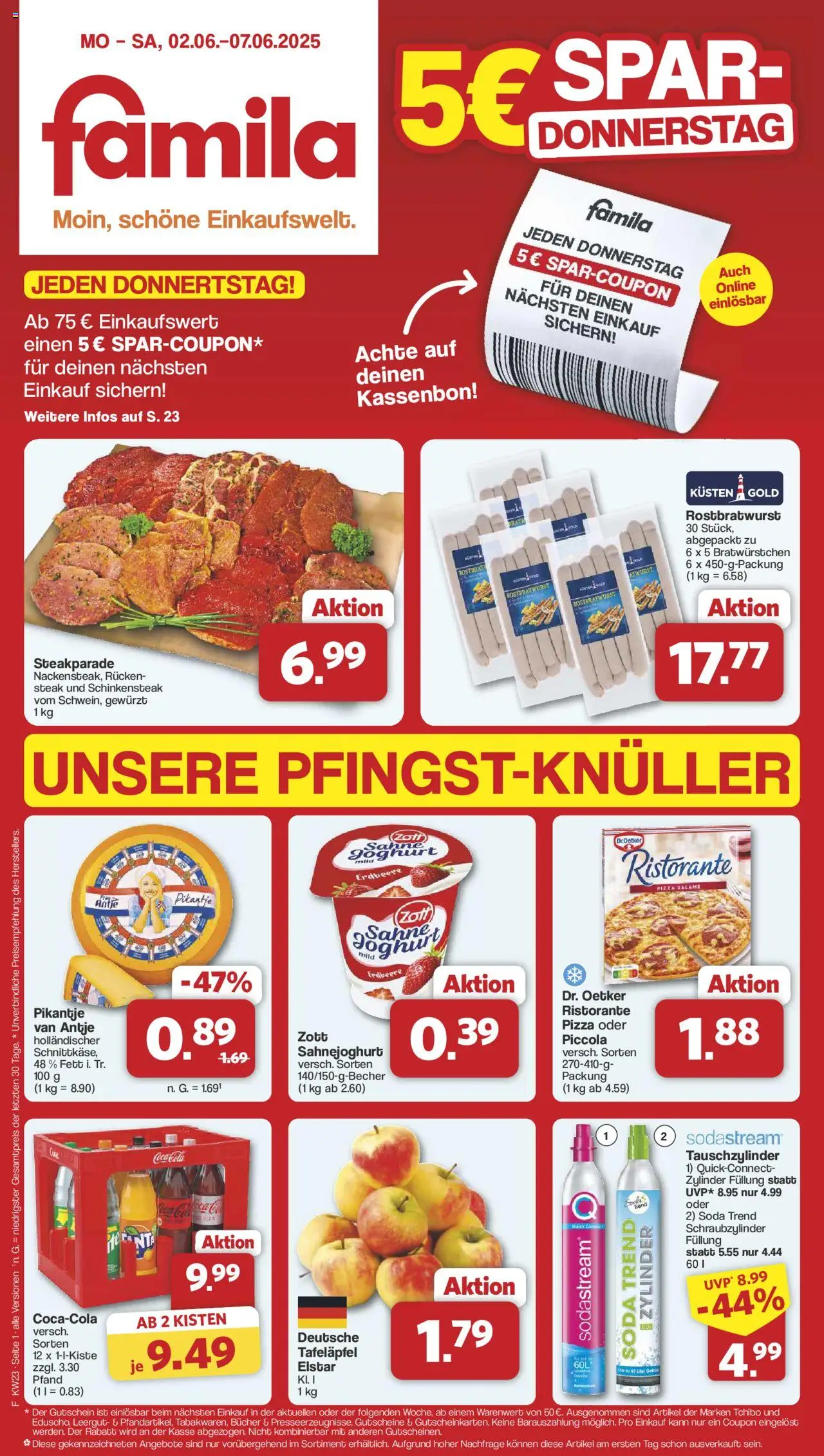 Famila Nordwest Prospekt 	 - gültig ab dem 02.06.2025 | Seite: 1 | Produkte: Apple, Steak, Sahne, Sodastream