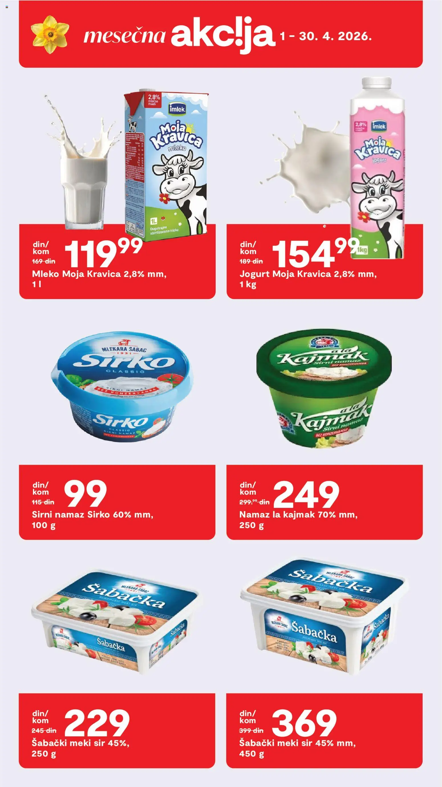 Matijevic katalog - važi od 01.04.2026 | Strana: 17 | Proizvode: Moja kravica, Mleko, Sir, Jogurt