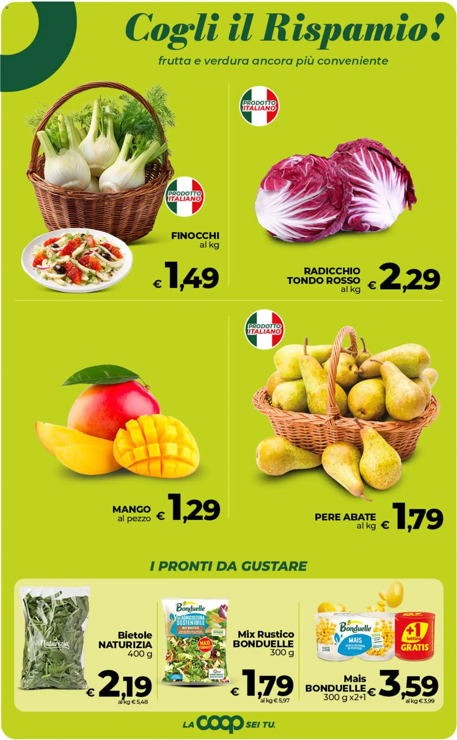 Volantino COOP del 24.02.2026 | Pagina: 12 | Prodotti: Frutta, Mango, Finocchi, Mais
