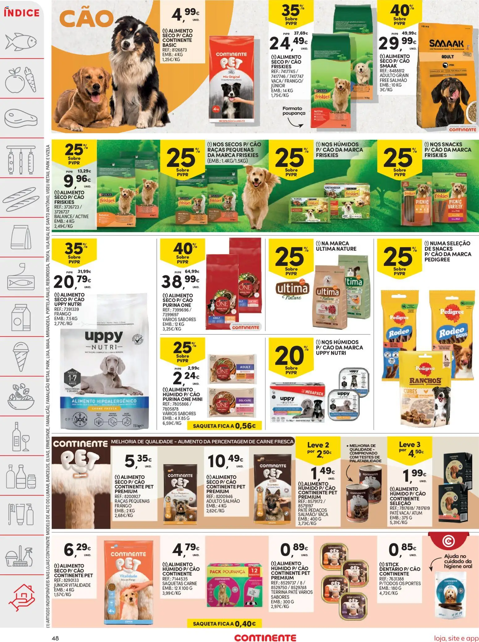 Continente folheto │ válido de 17.03.2026 | Página: 48 | Produtos: Atum, Purina one, Salmão, Carne