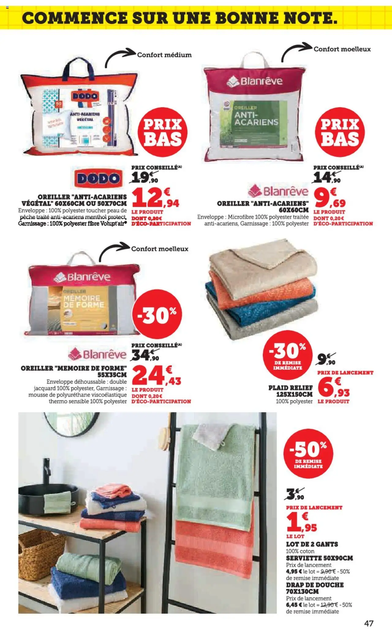  | Page: 47 | Produits: Pêche, Oreiller, Douche, Gants
