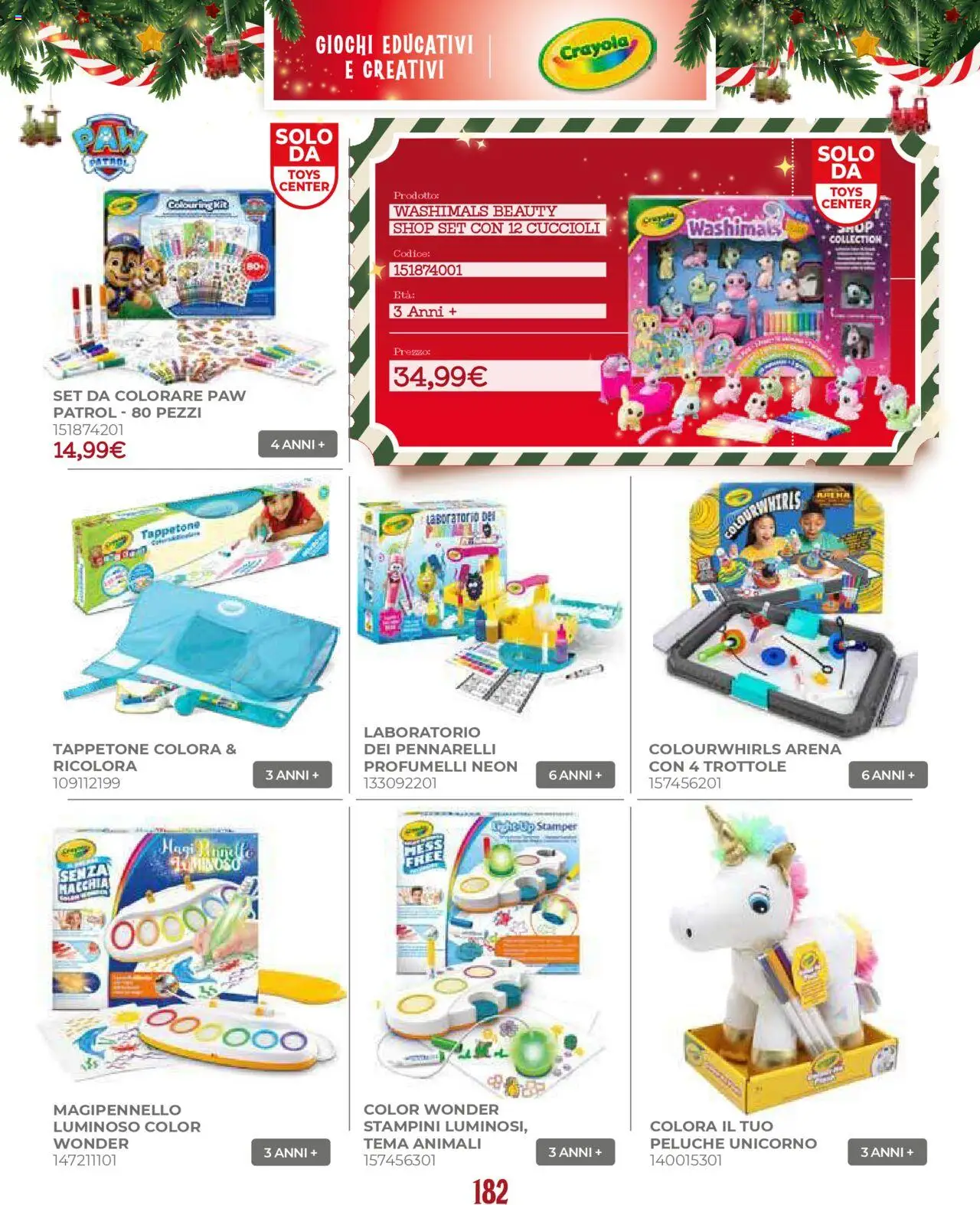 Volantino Toys Center del 17.10.2025 | Pagina: 184 | Prodotti: Peluche, Pennarelli