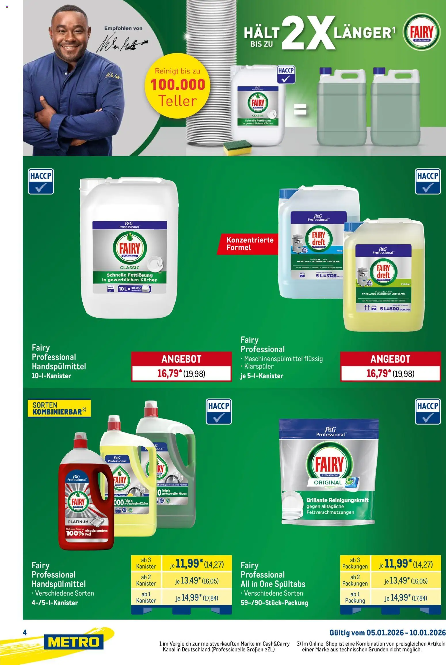 Metro - Starke Marken Profis – gültig ab 05.01.2026 | Seite: 4 | Produkte: Klarspüler, Kuchen