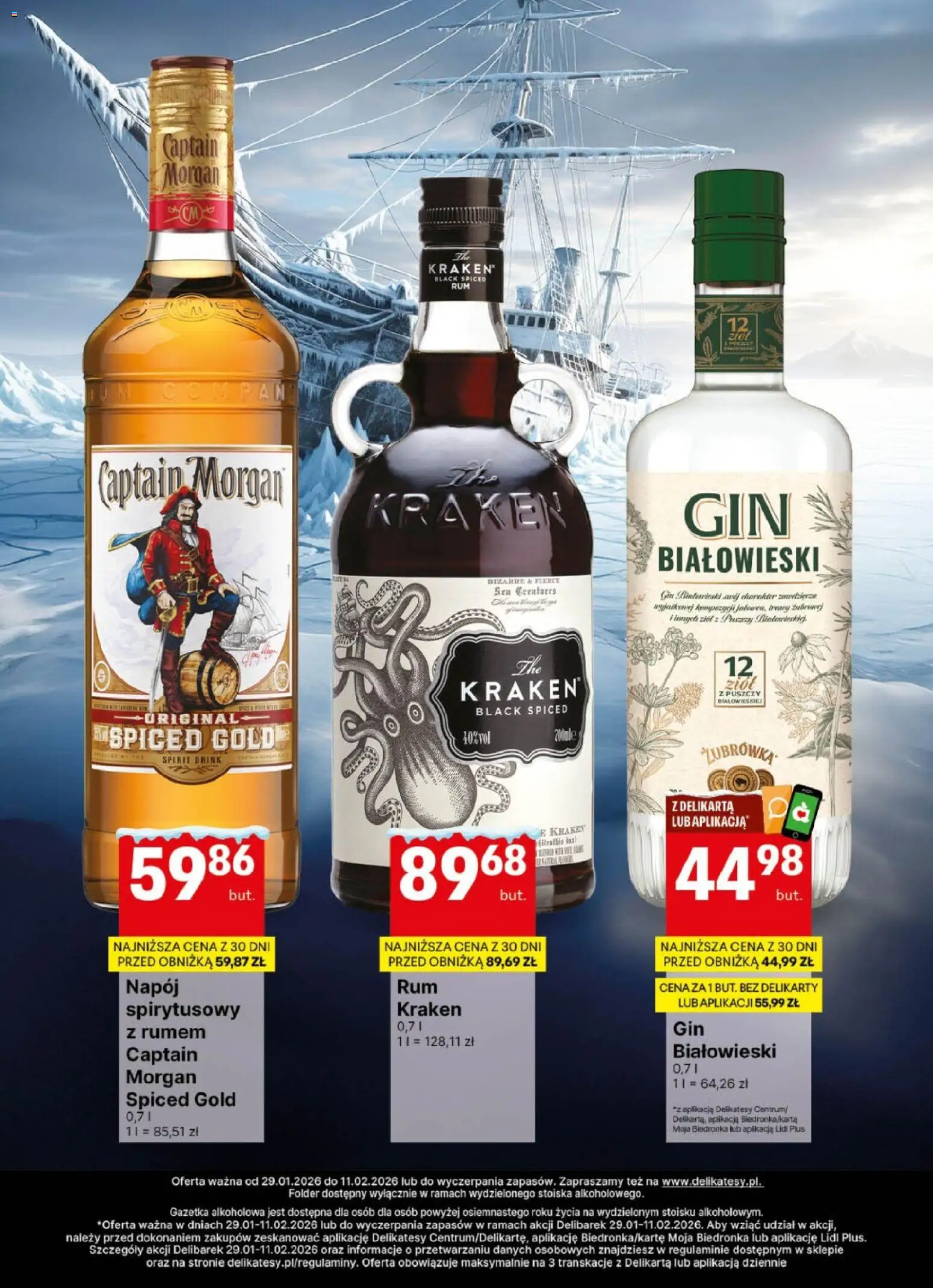 Delikatesy Centrum Gazetka - DeliBarek od 29.01.2026 | Strona: 10 | Produkty: Delikatesy, Captain Morgan, Żubrówka