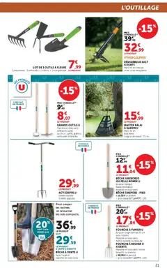 Super U - Prévisualisation de Super U - Le jardin à prix bas valide à partir de 17.02.2026 | Page: 21 | Produits: Pomme, Gazon, Balai, Rateau