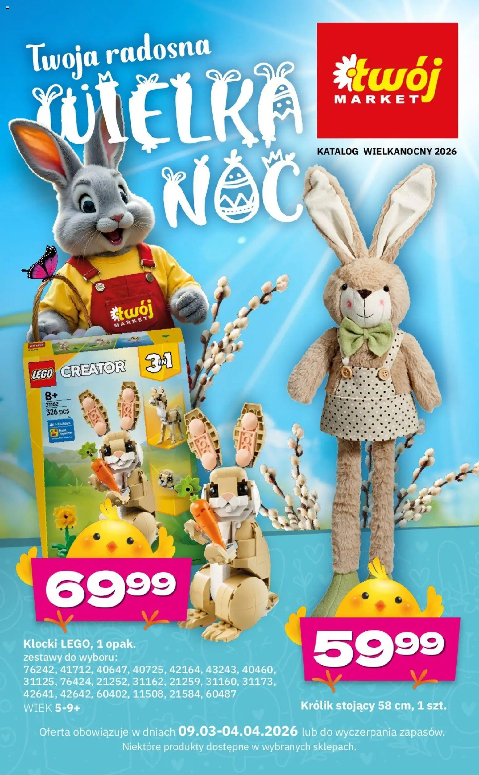 Twój Market gazetka - Wielkanoc od 09.03.2026 | Strona: 1 | Produkty: Lego