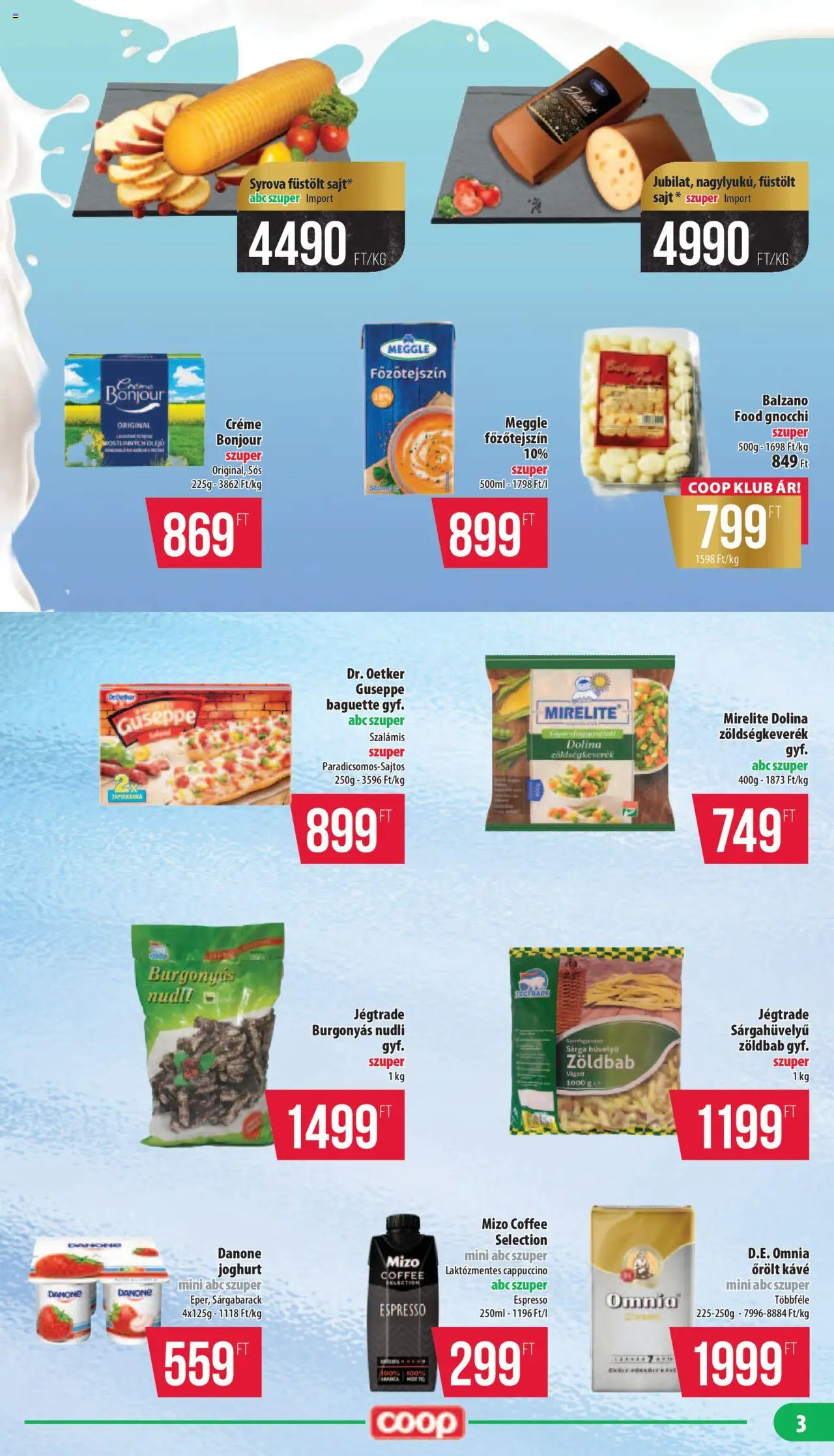 COOP akciós ujság - amely érvényes a következő dátumtól: 18.09.2025 | Oldal: 3 | Termékek: Cappuccino, Főzőtejszín, Kávé, Őrölt kávé