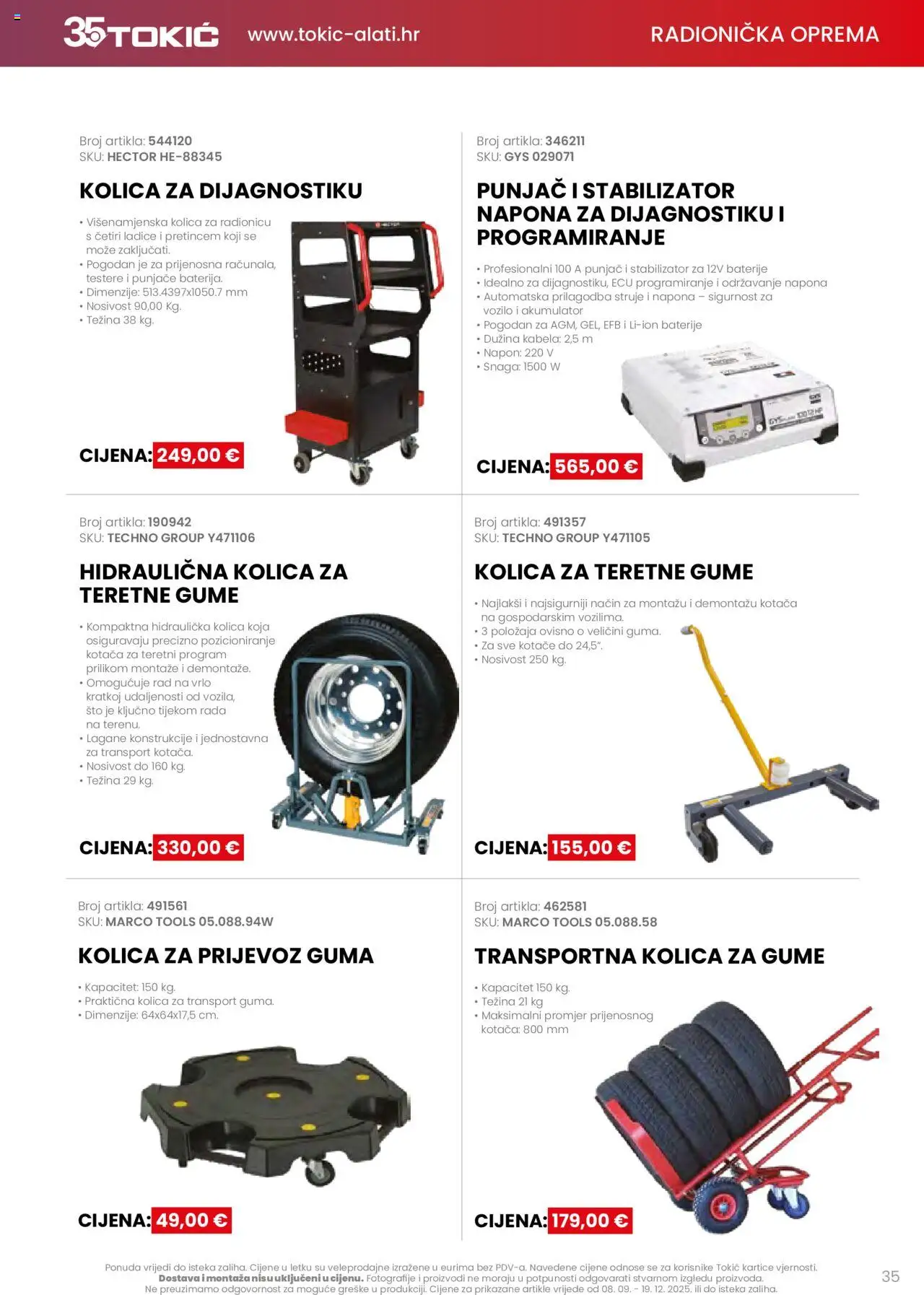 Tokić katalog | vrijedi od 08.09.2025 | Stranica: 35 | Proizvodi: Kolica, Ladice, Baterije