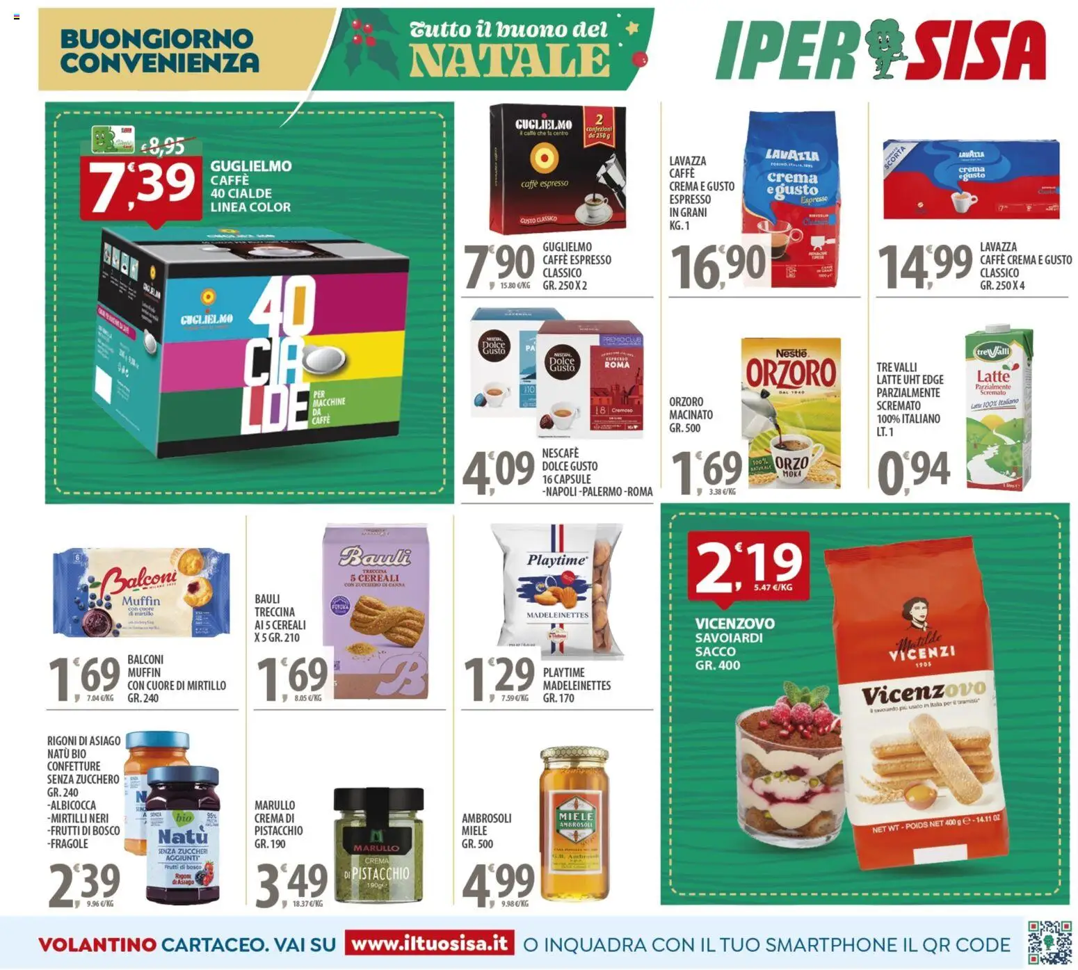 Volantino SISA del 16.12.2025 | Pagina: 13 | Prodotti: Caffè, Latte, Muffin, Miele