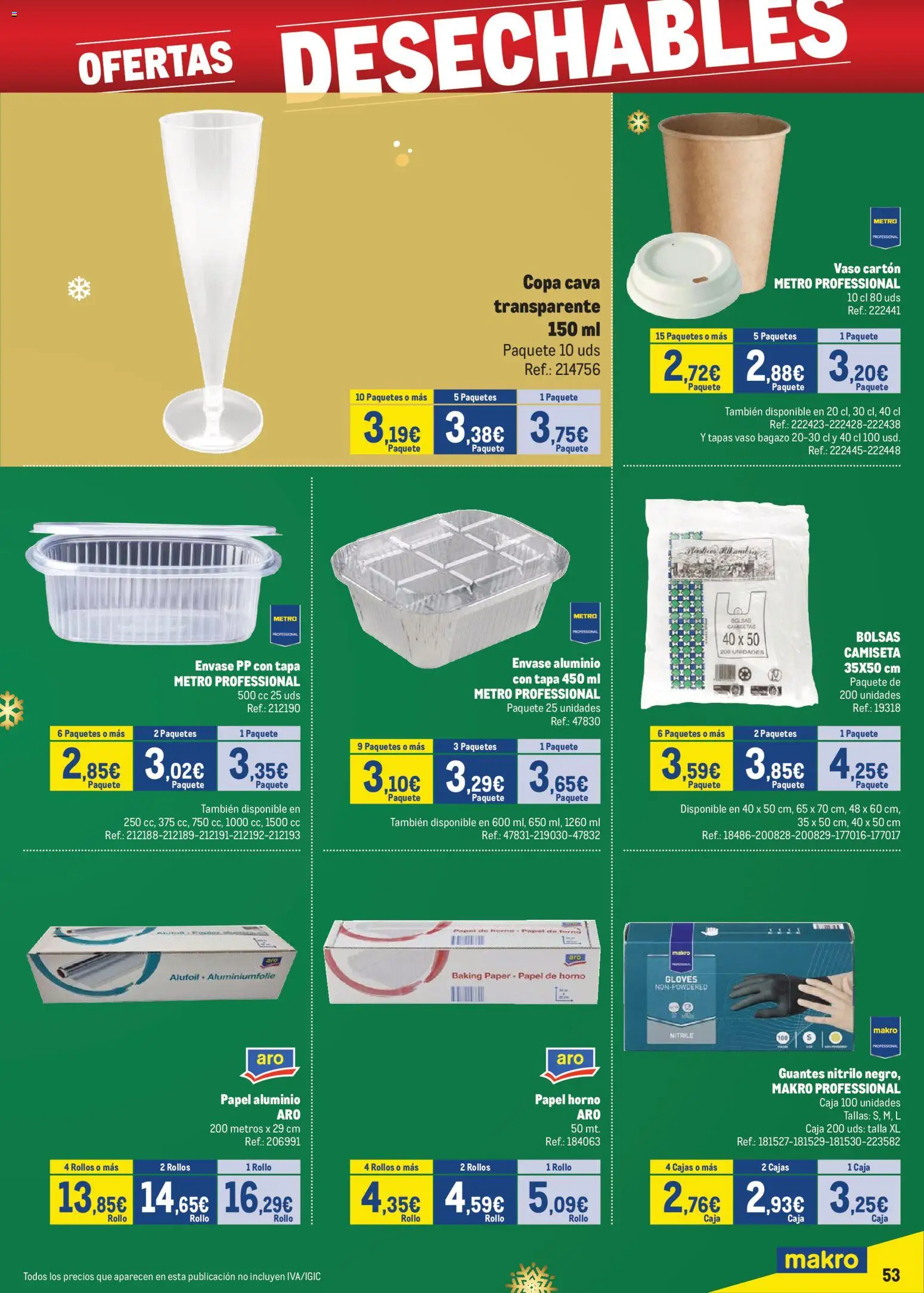 Makro - Precios Especial Cataluña │ válido desde el 09.12.2025 | Página: 53 | Productos: Guantes, Horno, Caja