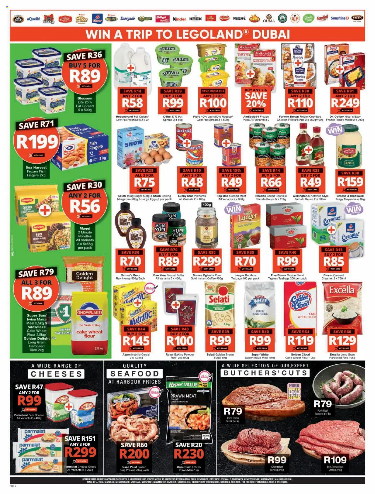 New Checkers catalogue – valid from 20.10.2025 | Page: 2 | Products: Pilchards, Milk, Butter, Fish