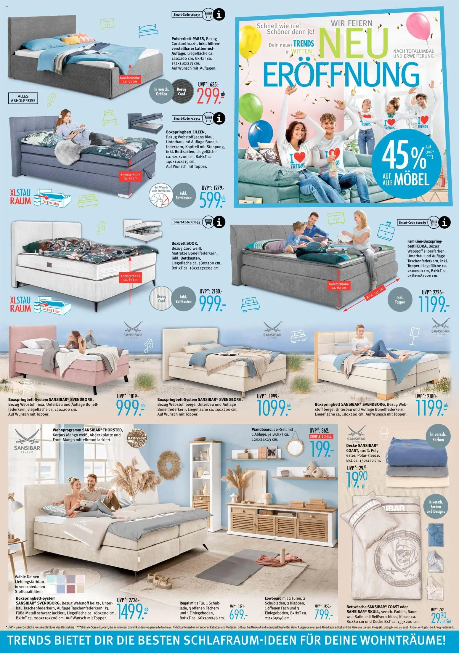 Trends Prospekt 	 – gültig ab 29.11.2025 | Seite: 4 | Produkte: Lowboard, Kissen, Boxspringbett, Mango