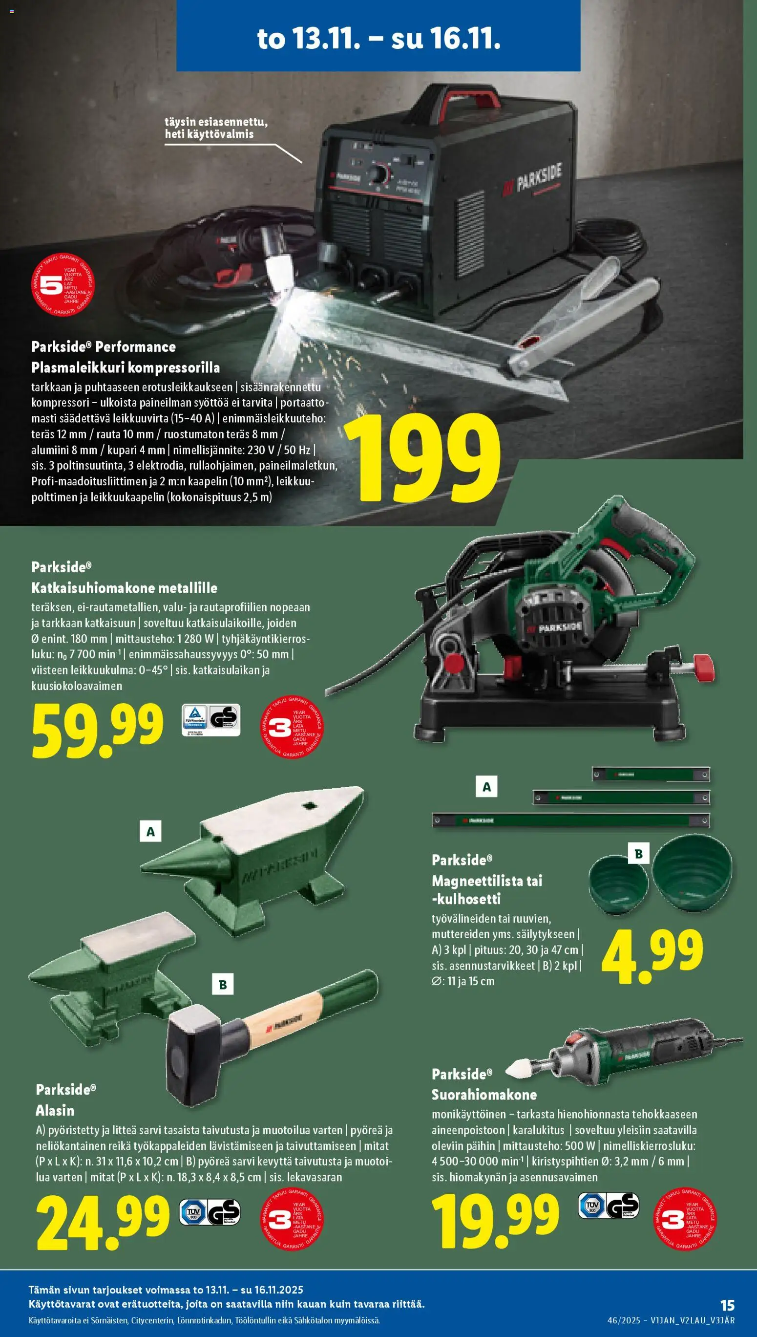 Lidl tarjoukset - Helsinki – voimassa 13.11.2025 alkaen | Sivu: 17 | Tuotteet: Kompressori
