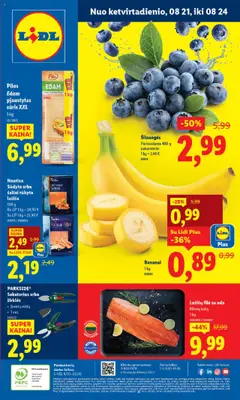 LIDL leidinių peržiūra, galiojančių nuo 21.08.2025