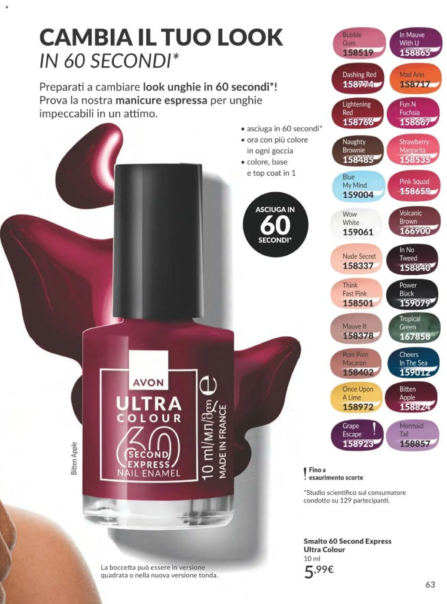 Volantino Avon del 01.02.2026 | Pagina: 63 | Prodotti: Top, Lime, The