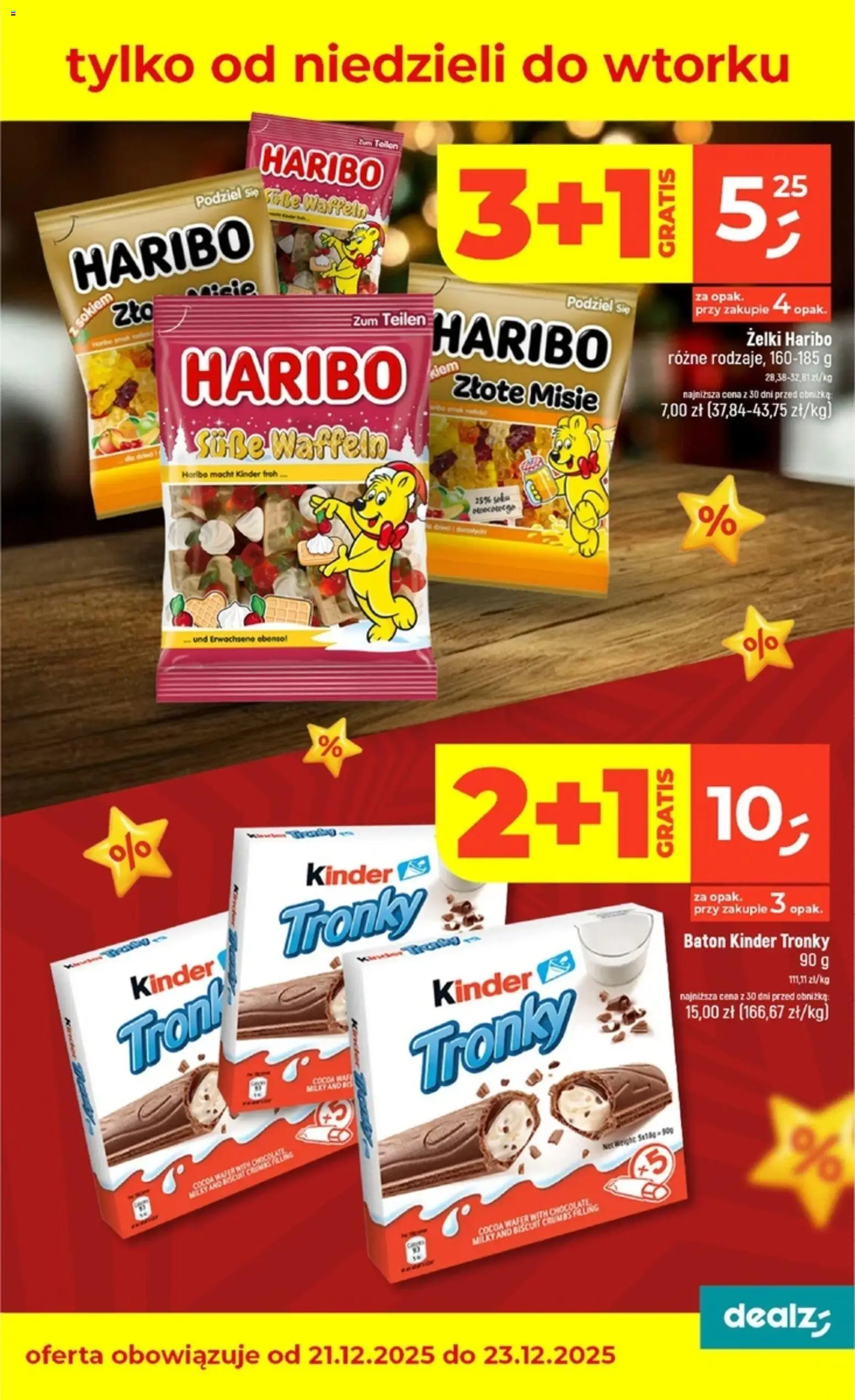 Dealz Gazetka - Jeszcze tańsze święta od 18.12.2025 | Strona: 8 | Produkty: Żelki haribo, Baton, Żelki