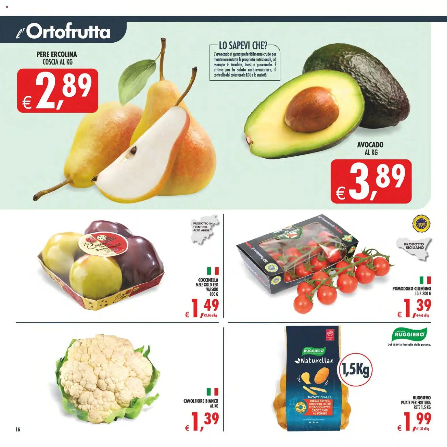 Volantino Decò del 17.03.2026 | Pagina: 16 | Prodotti: Mele, Patate, Cavolfiore, Forno