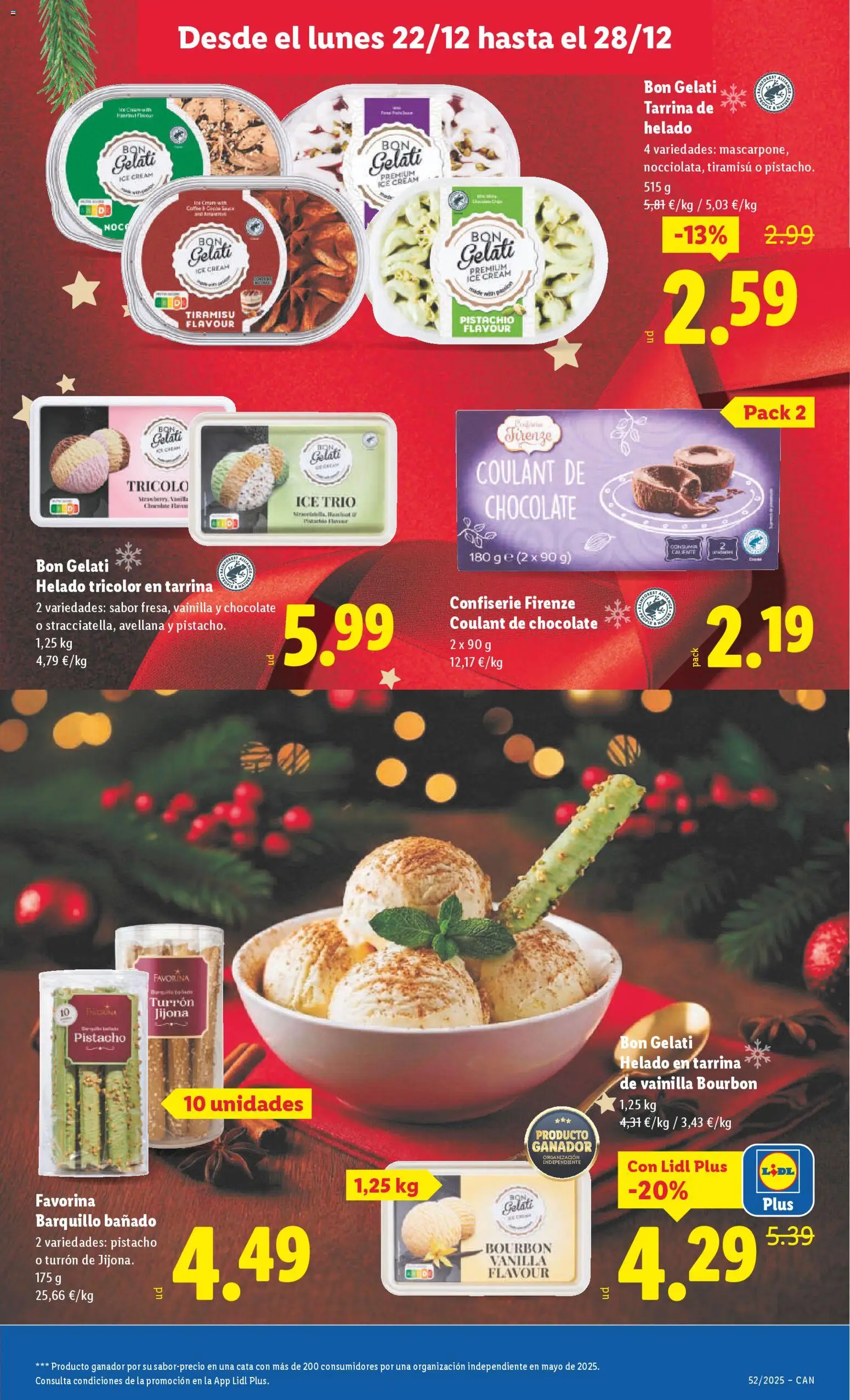 Lidl - Canarias │ válido desde el 22.12.2025 | Página: 29 | Productos: Chocolate, Helado