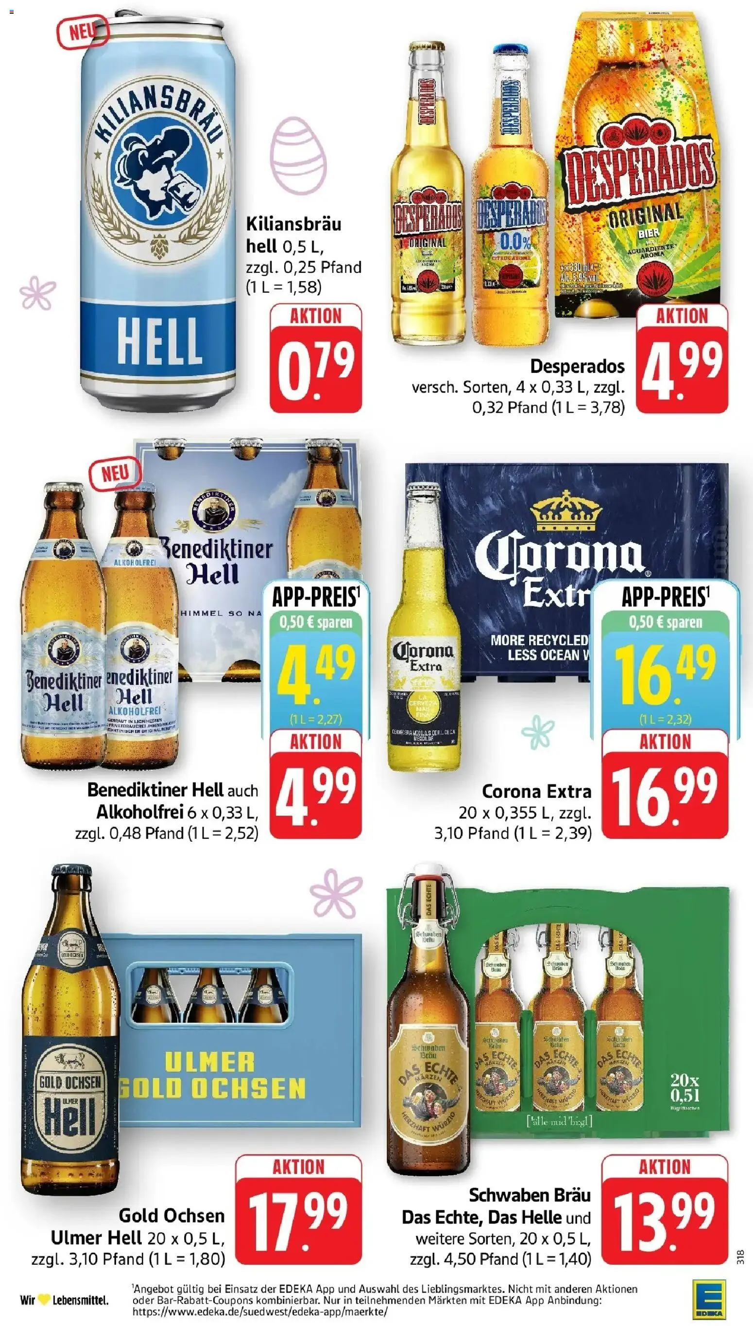 Angebote – gültig ab 30.03.2026 | Seite: 40 | Produkte: Bier, Benediktiner hell, Desperados