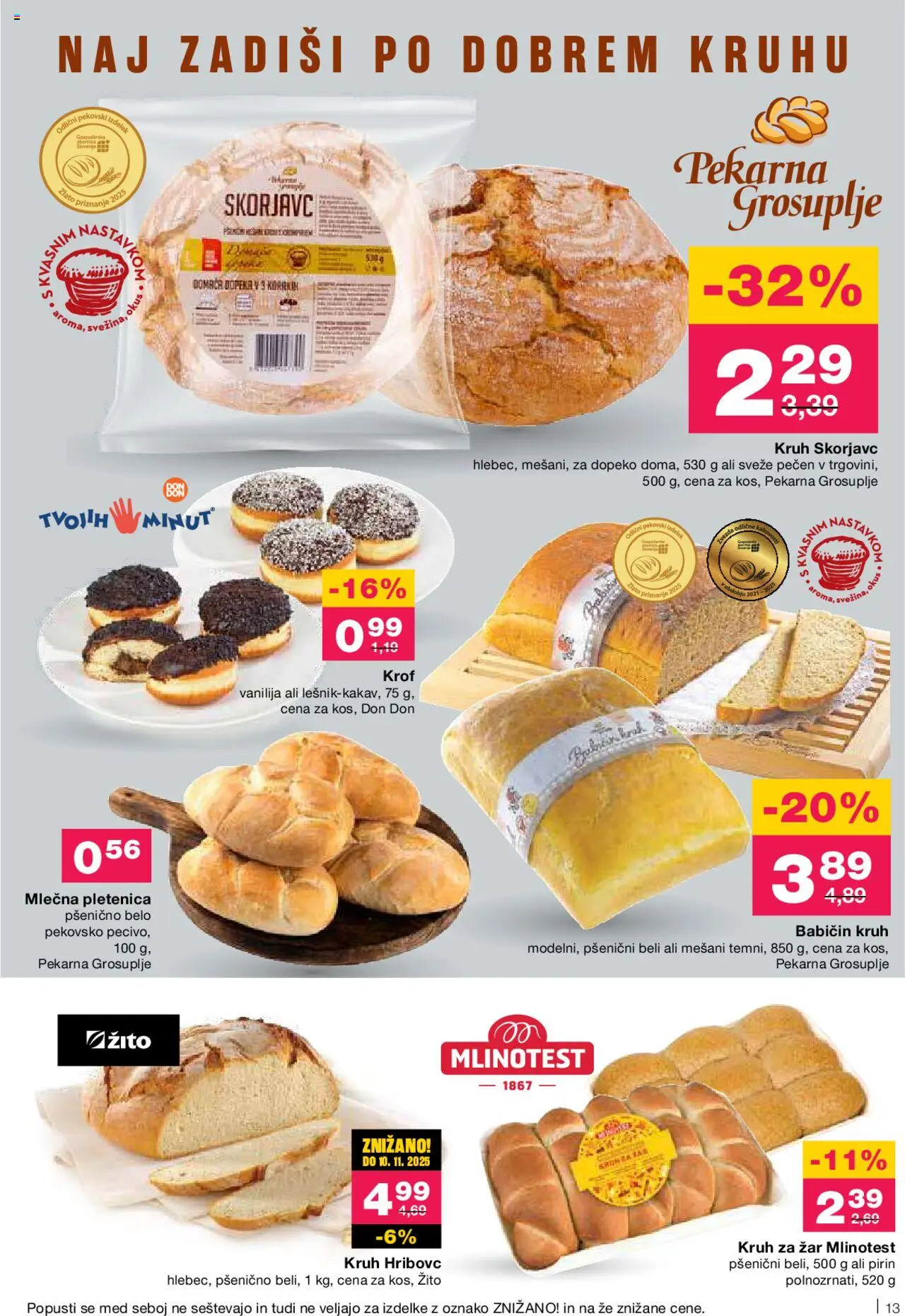 Mercator katalog │ velja od 21.08.2025 | Stran: 13 | Izdelki: Zar, Pekarna, Kruh