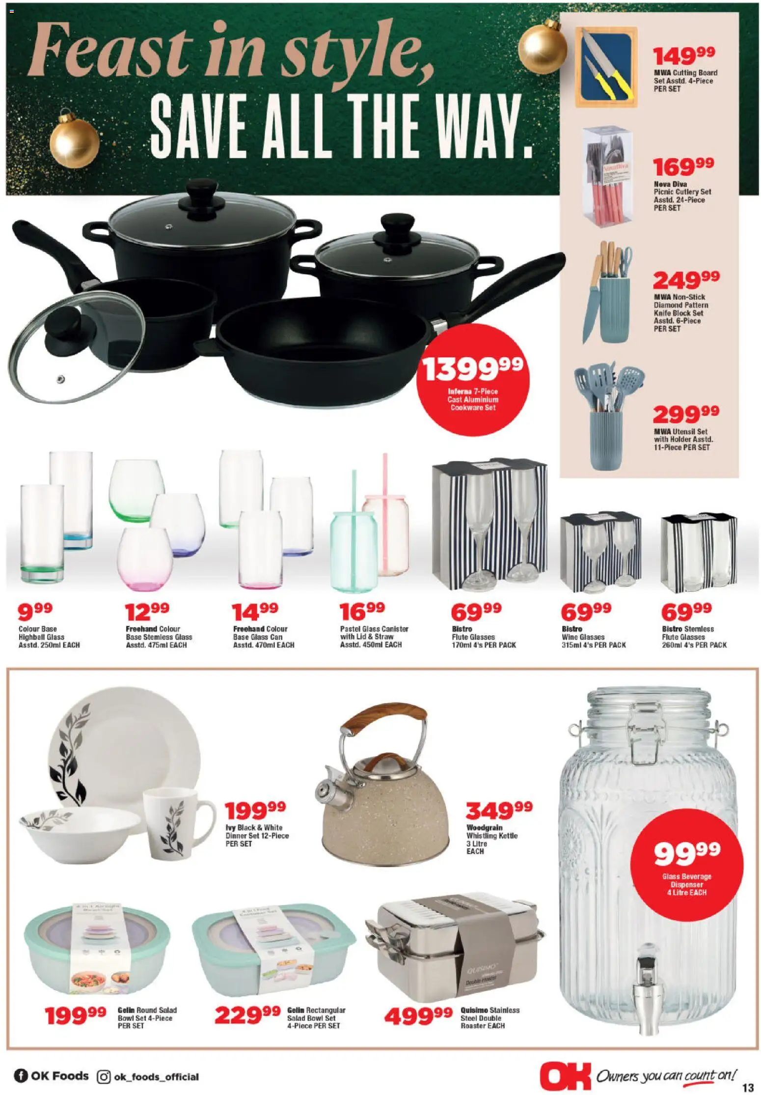 New OK Foods catalogue – valid from 25.11.2025 | Page: 13 | Products: Bowl, Kettle, Cookware, Salad