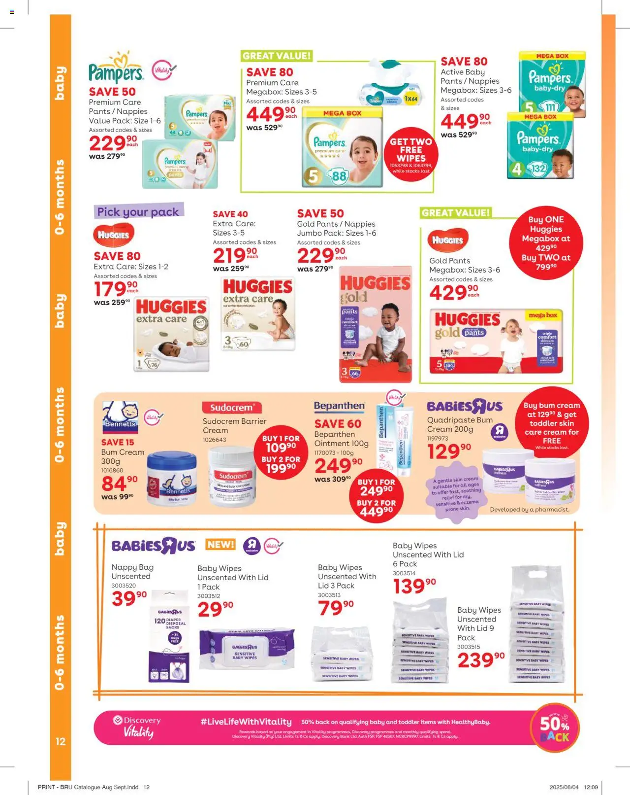 Babies R Us Specials │ valid from 21.08.2025 | Page: 12 | Products: Bag, Box, Cream, Nappies