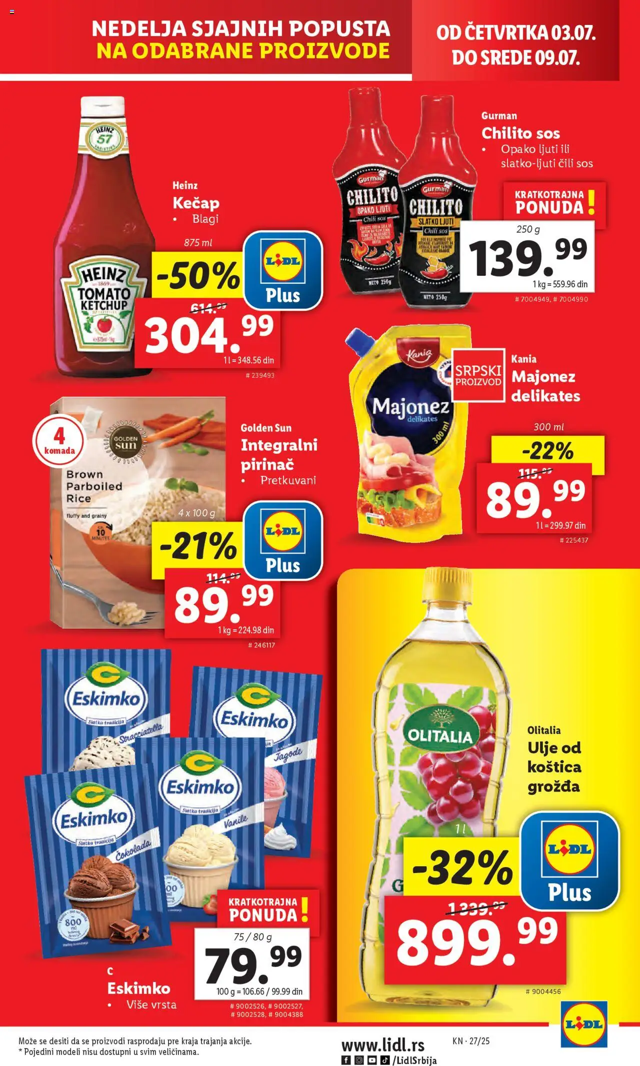 Lidl katalog - važi od 03.07.2025 | Strana: 23 | Proizvode: Čokolada, Integralni pirinač, Heinz, Pirinač