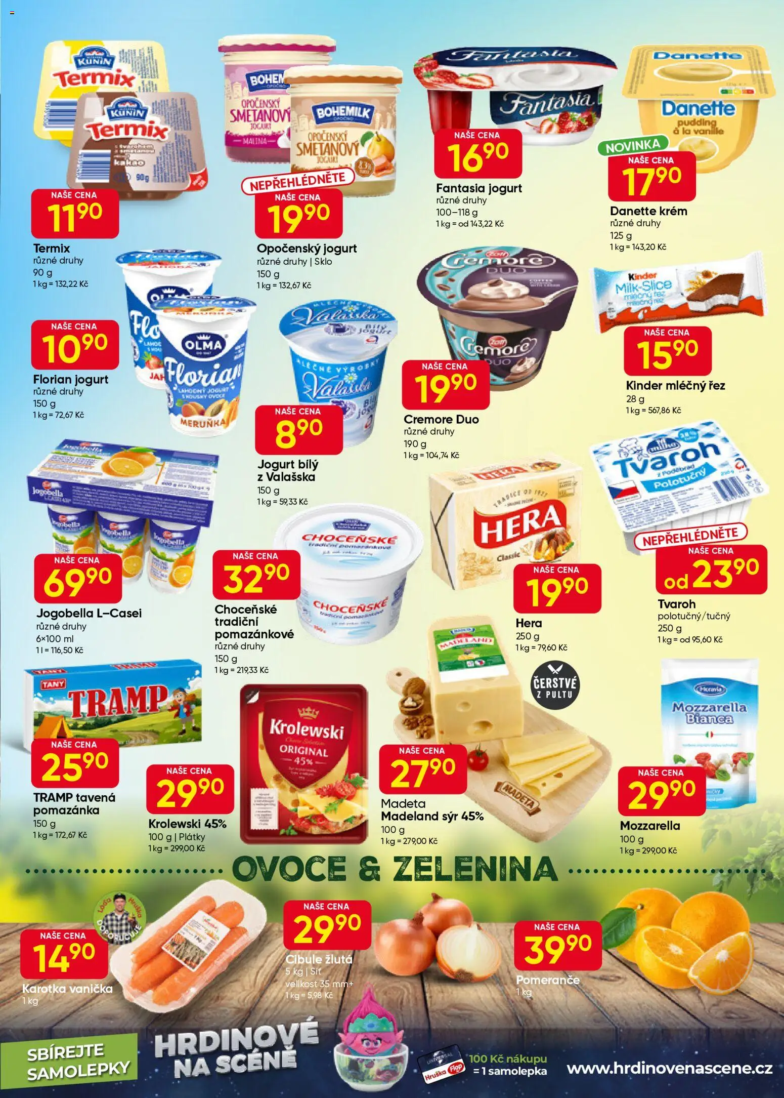 Hruška leták od 29.10.2025 | Strana: 3 | Produkty: Opočenský jogurt, Termix, Zelenina, Mozzarella