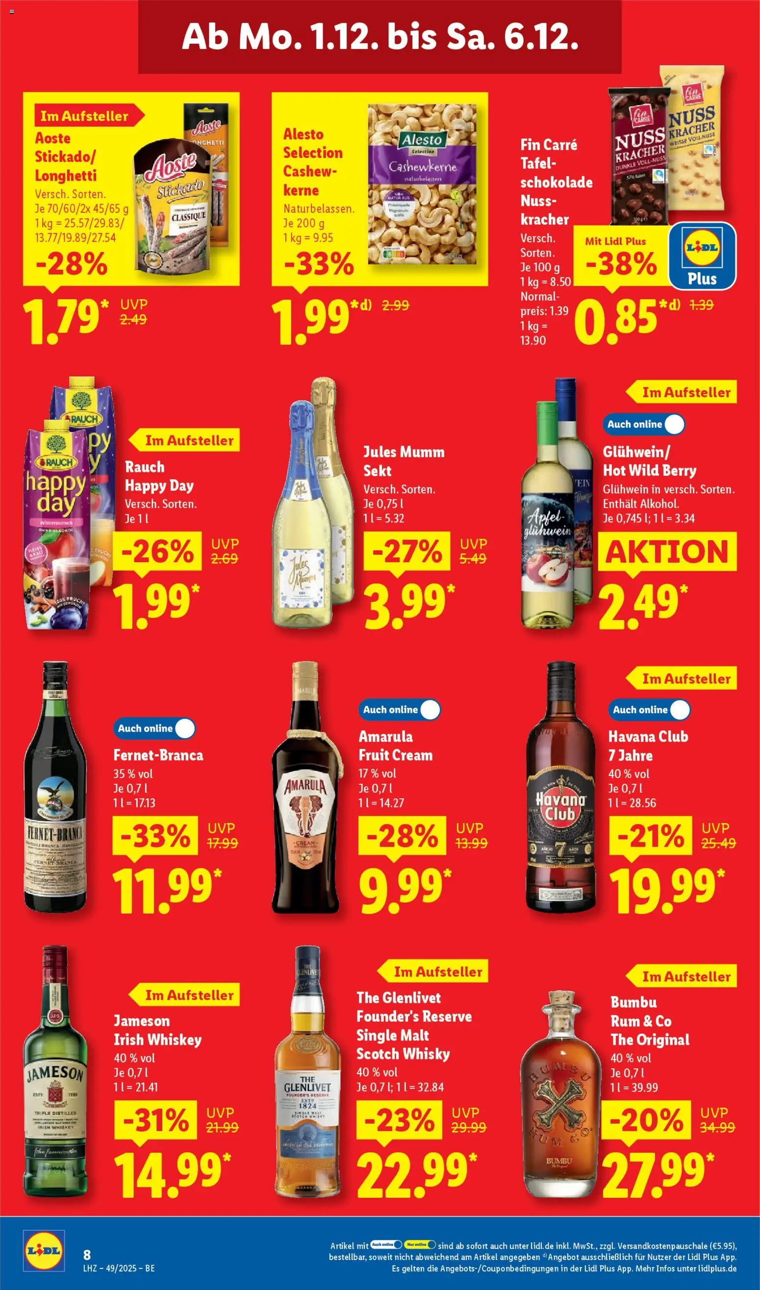 Lidl Prospekt Zossen – gültig ab 01.12.2025 | Seite: 14 | Produkte: Havana club, Rum, Äpfel, Jules mumm