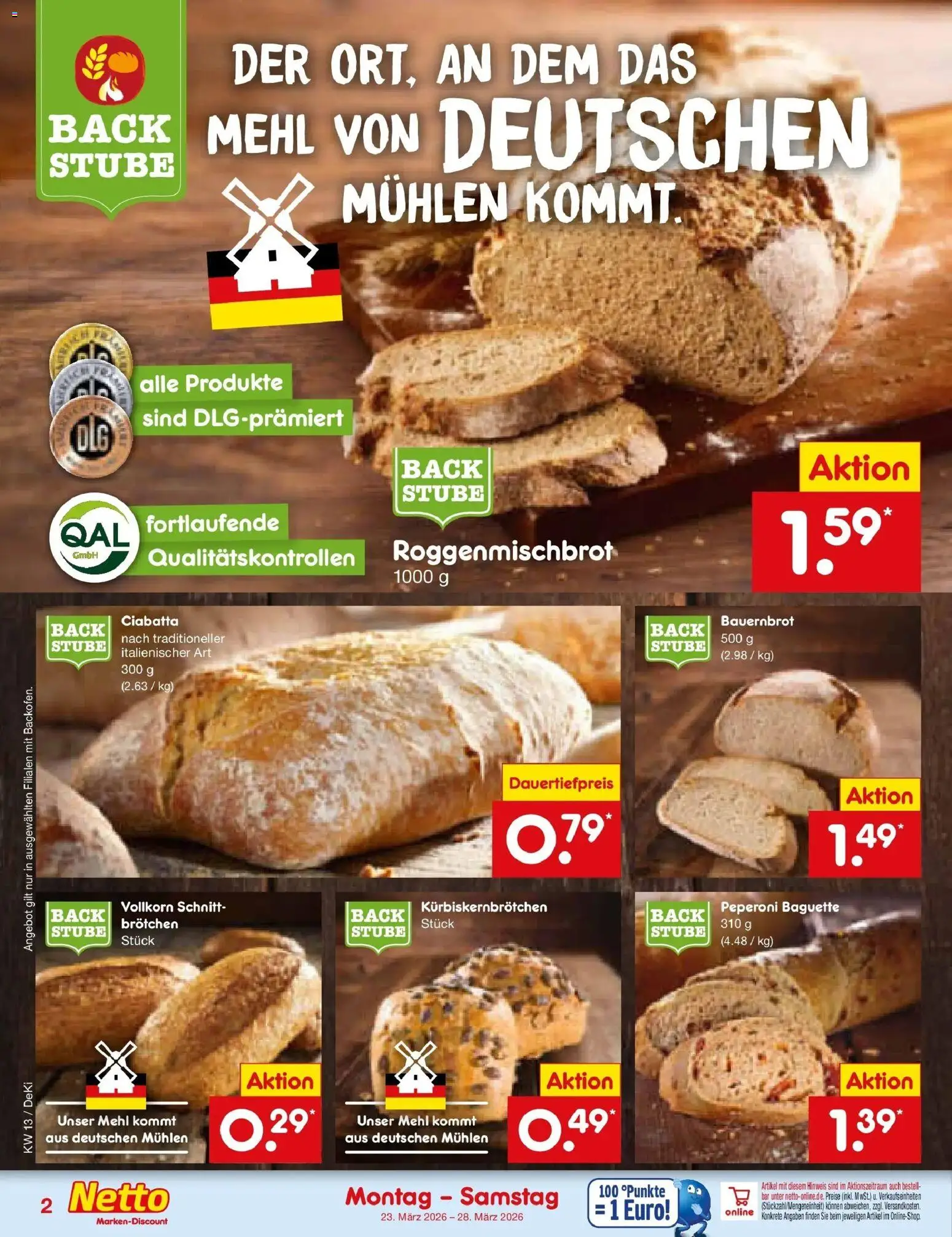 Netto Marken-Discount Prospekt Mistelbach	 – gültig ab 23.03.2026 | Seite: 28 | Produkte: Mehl, Baguette