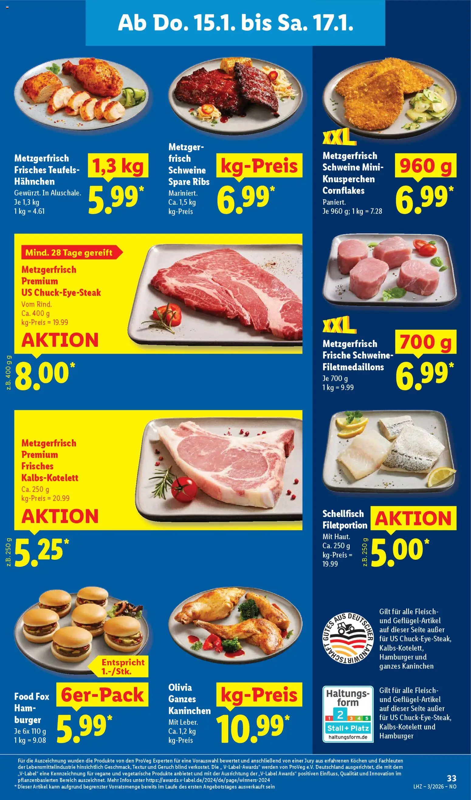 Lidl Prospekt Hohenkirchen – gültig ab 12.01.2026 | Seite: 59 | Produkte: Hahnchen, Kaninchen, Spare ribs, Fleisch