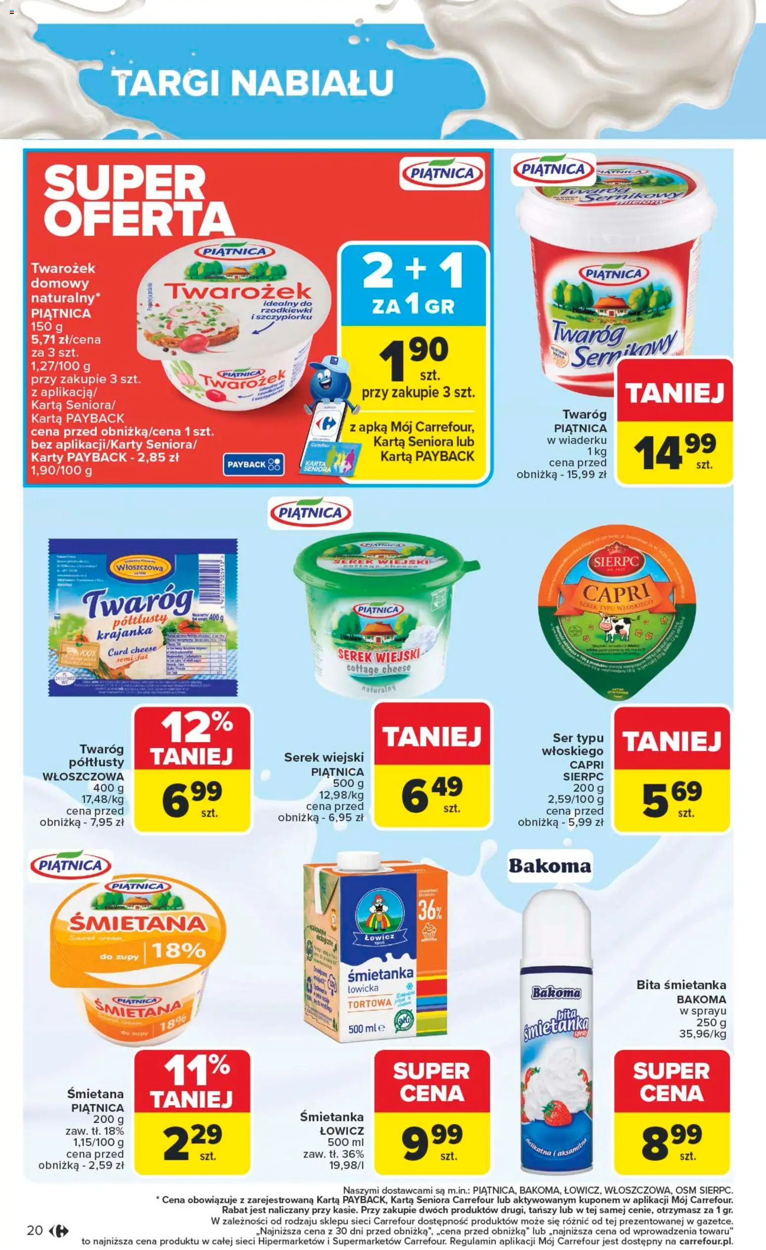 Carrefour Gazetka od 10.11.2025 | Strona: 22 | Produkty: Serek, Ser, Śmietana, Twarożek