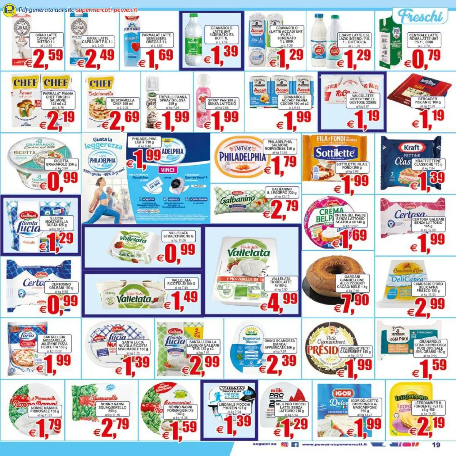 Volantino Pewex del 07.04.2026 | Pagina: 19 | Prodotti: Mele, Fiocchi, Sale, Mozzarella