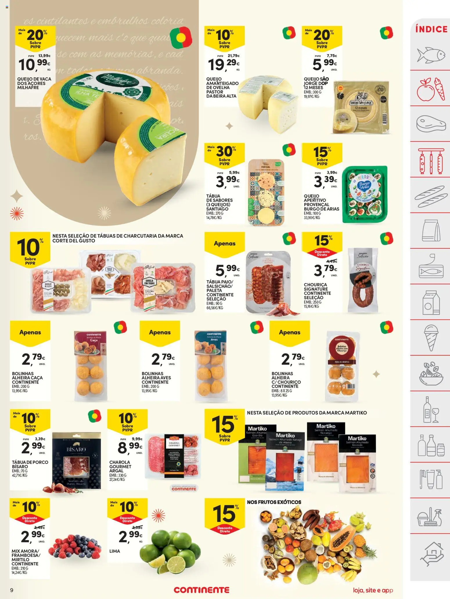 Continente folheto │ válido de 26.12.2025 | Página: 9 | Produtos: Tábua, Queijo, Chouriço, Alheira