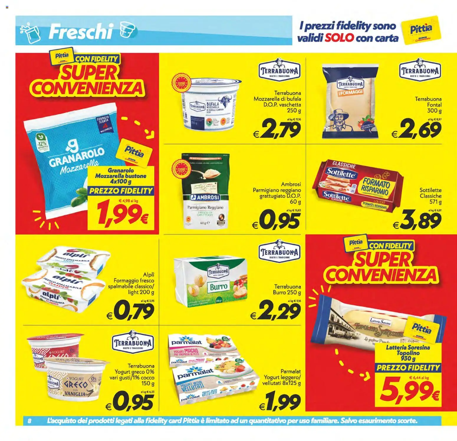 Volantino SuperConveniente del 17.04.2026 | Pagina: 8 | Prodotti: Burro, Cocco, Parmigiano reggiano, Parmigiano
