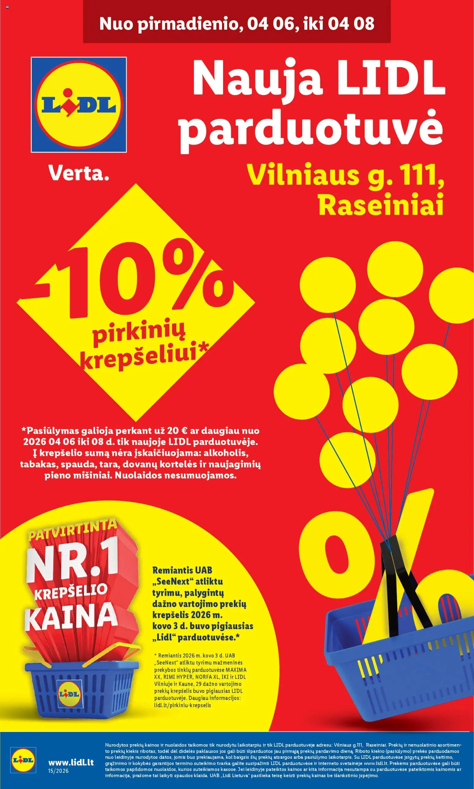 LIDL akcijos nuo 06.04.2026 | Puslapis: 1 | Prekių: Krepšelis
