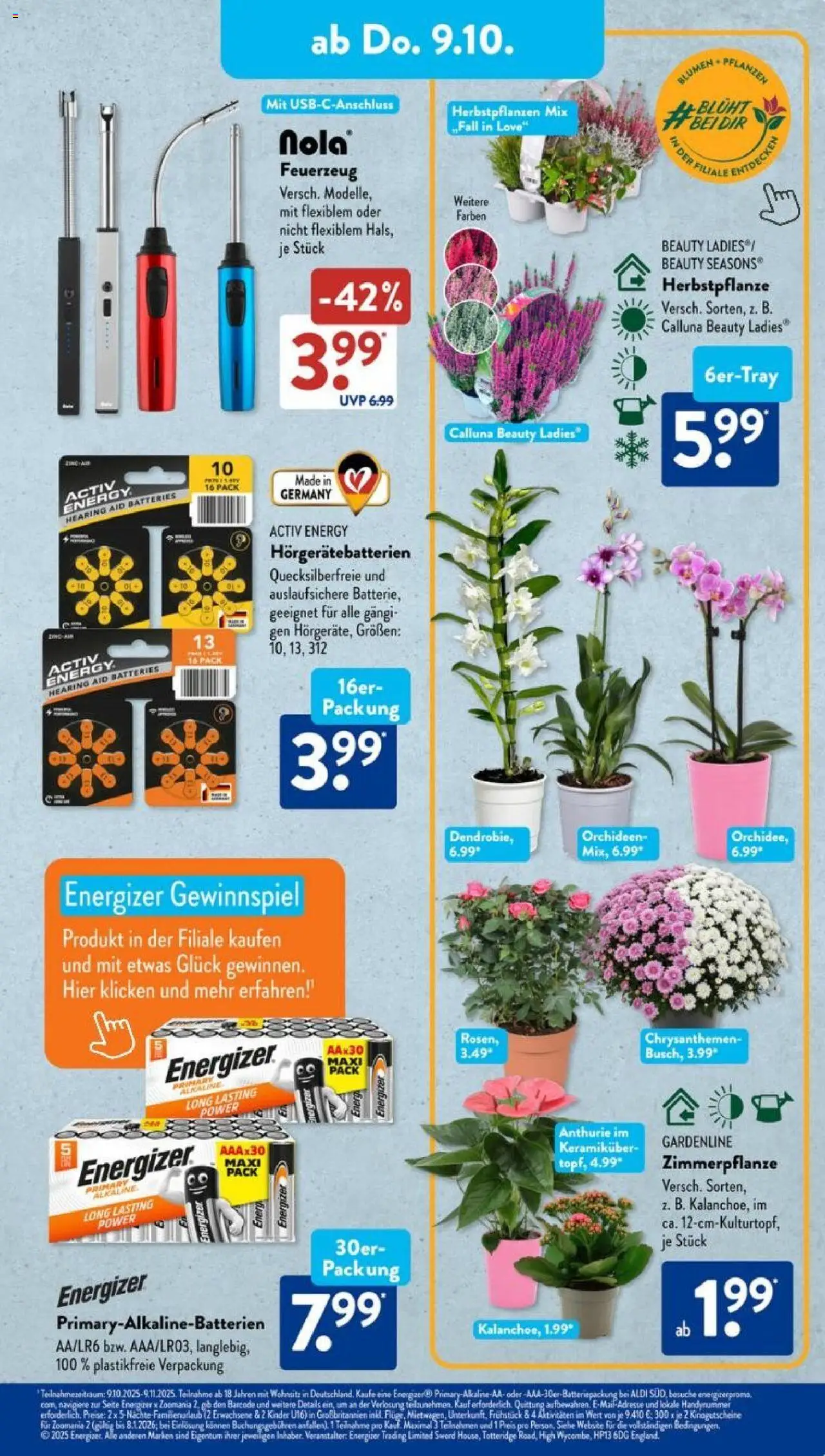Aldi Süd Prospekt 	 – gültig ab 06.10.2025 | Seite: 11 | Produkte: Energy, Blumen