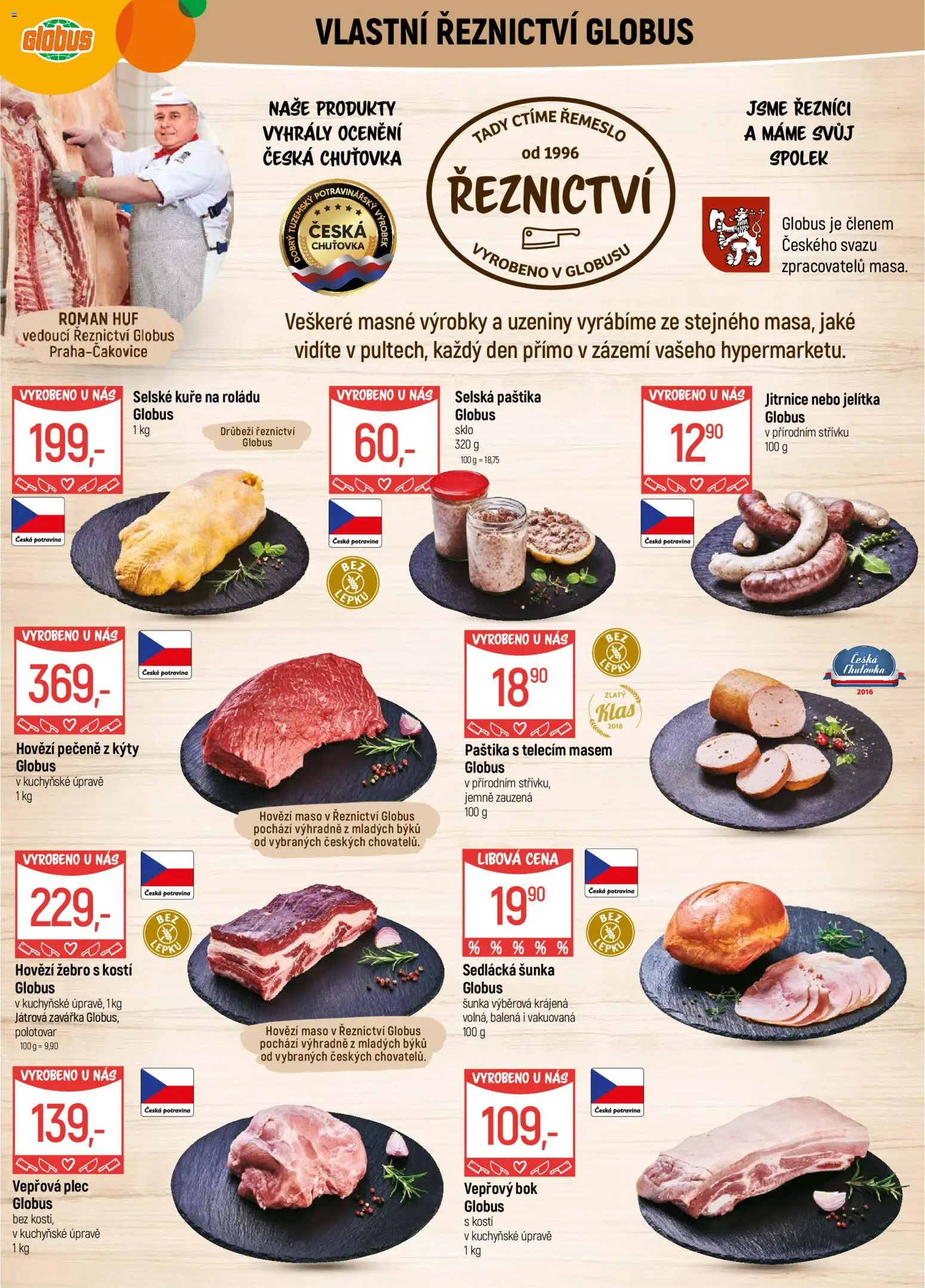 Globus leták - Praha Čakovice od 21.01.2026 | Strana: 7 | Produkty: Globus, Šunka, Hovězí maso, Maso